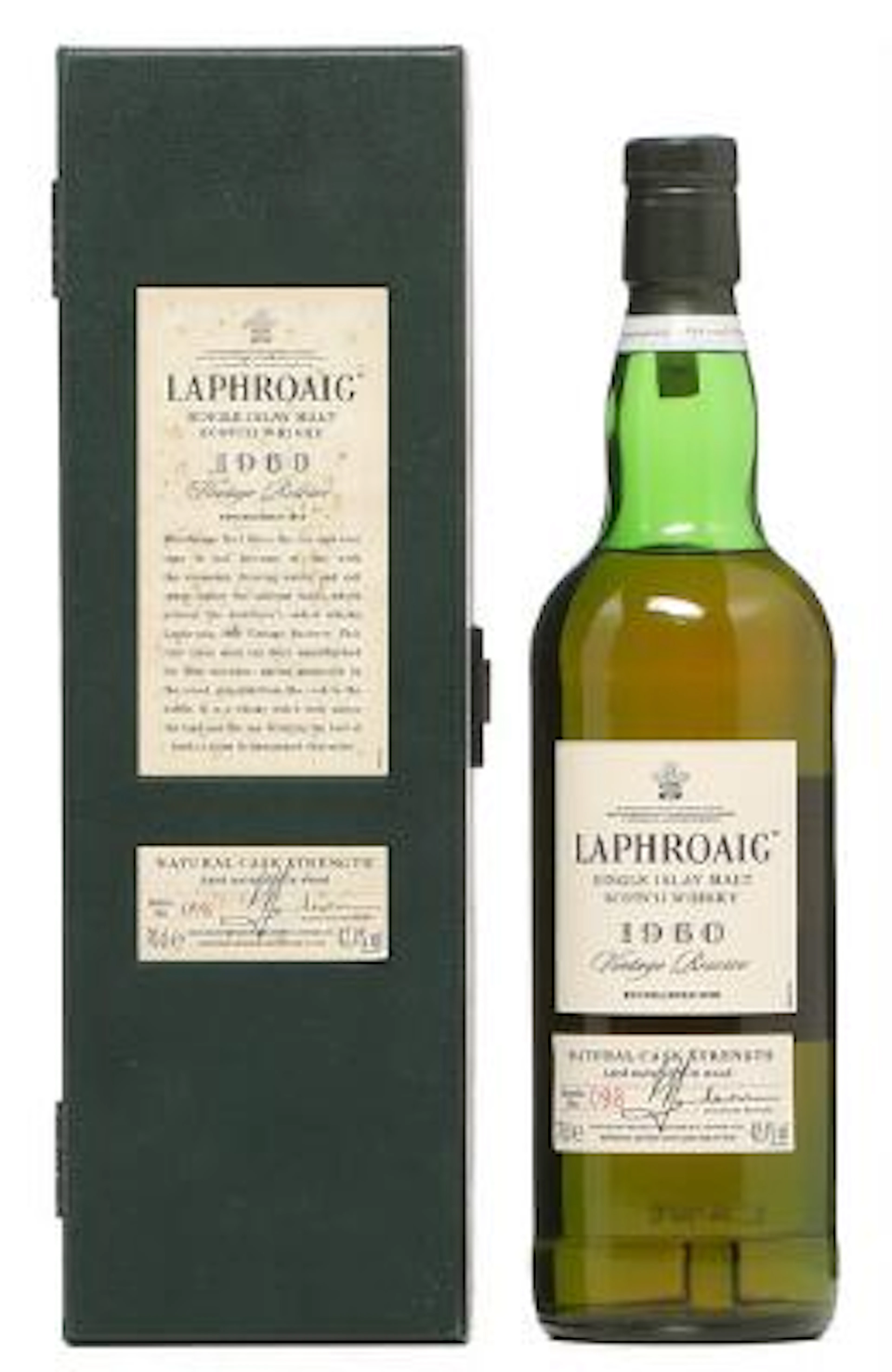 1 bt. Laphroaig, “Vintage Reserve” 1960, Single Islay Malt Scotch