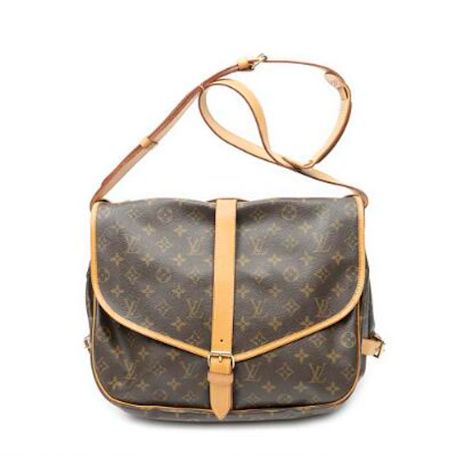 Louis Vuitton: A "Samur GM" bag of brown monogram coated canvas with
