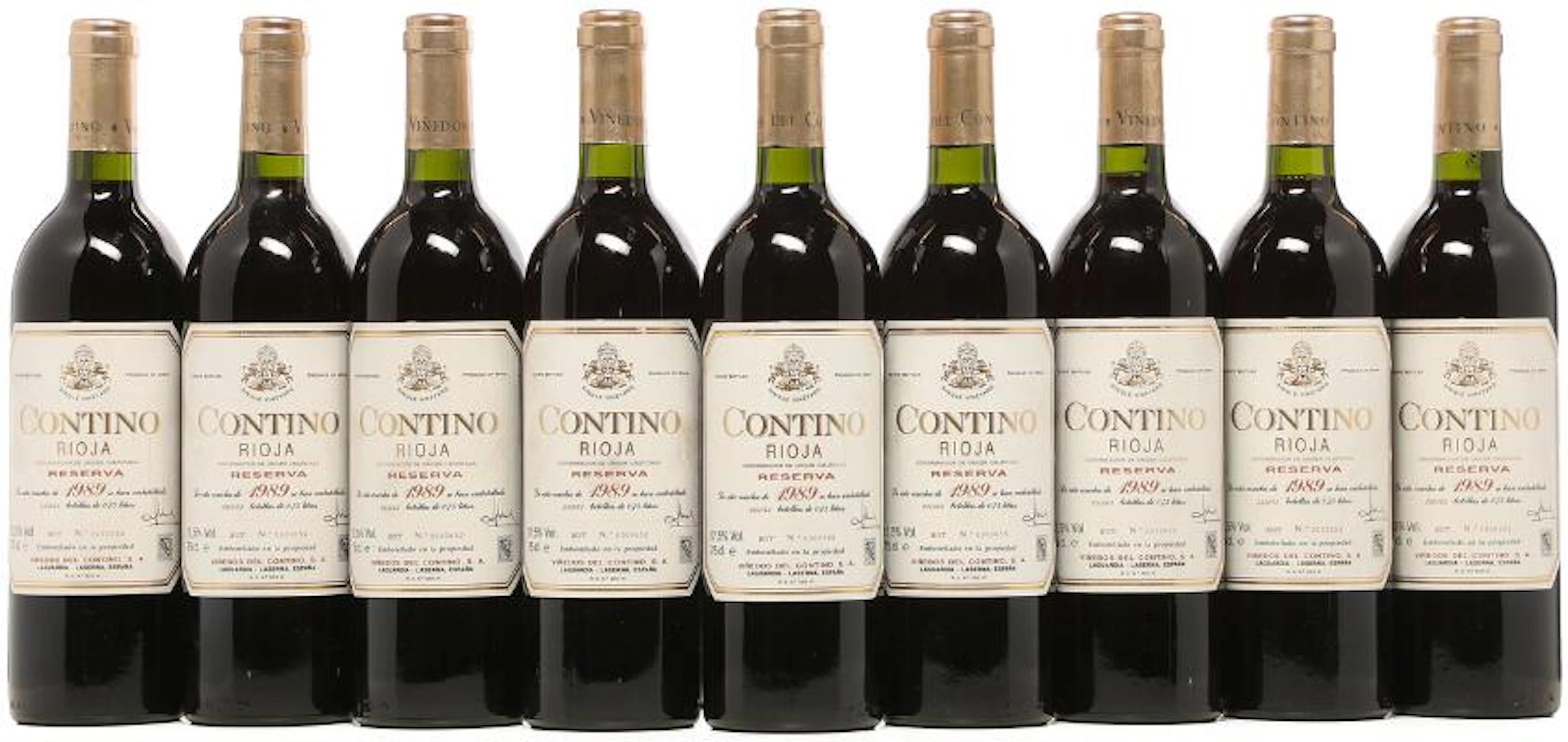 9 bts. Contino Reserva, Rioja 1989 A (hf/in). – Bruun Rasmussen Auctioneers