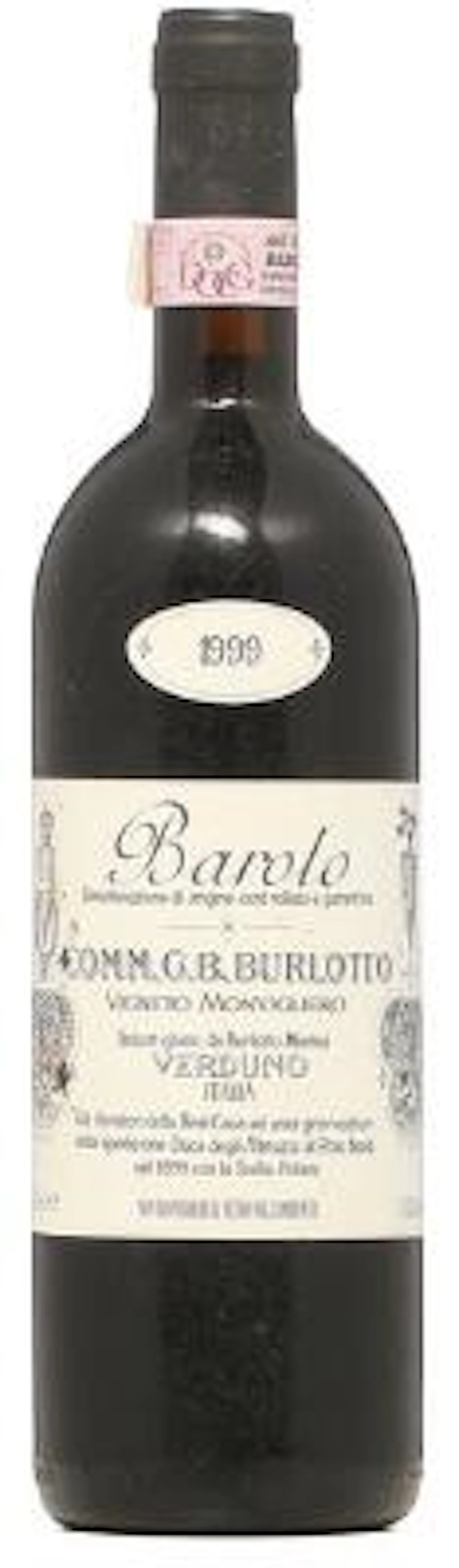 1 bt. Barolo "Vigneto Monvigliero", Comm. G. B. Burlotto 1999 A (hf/in).