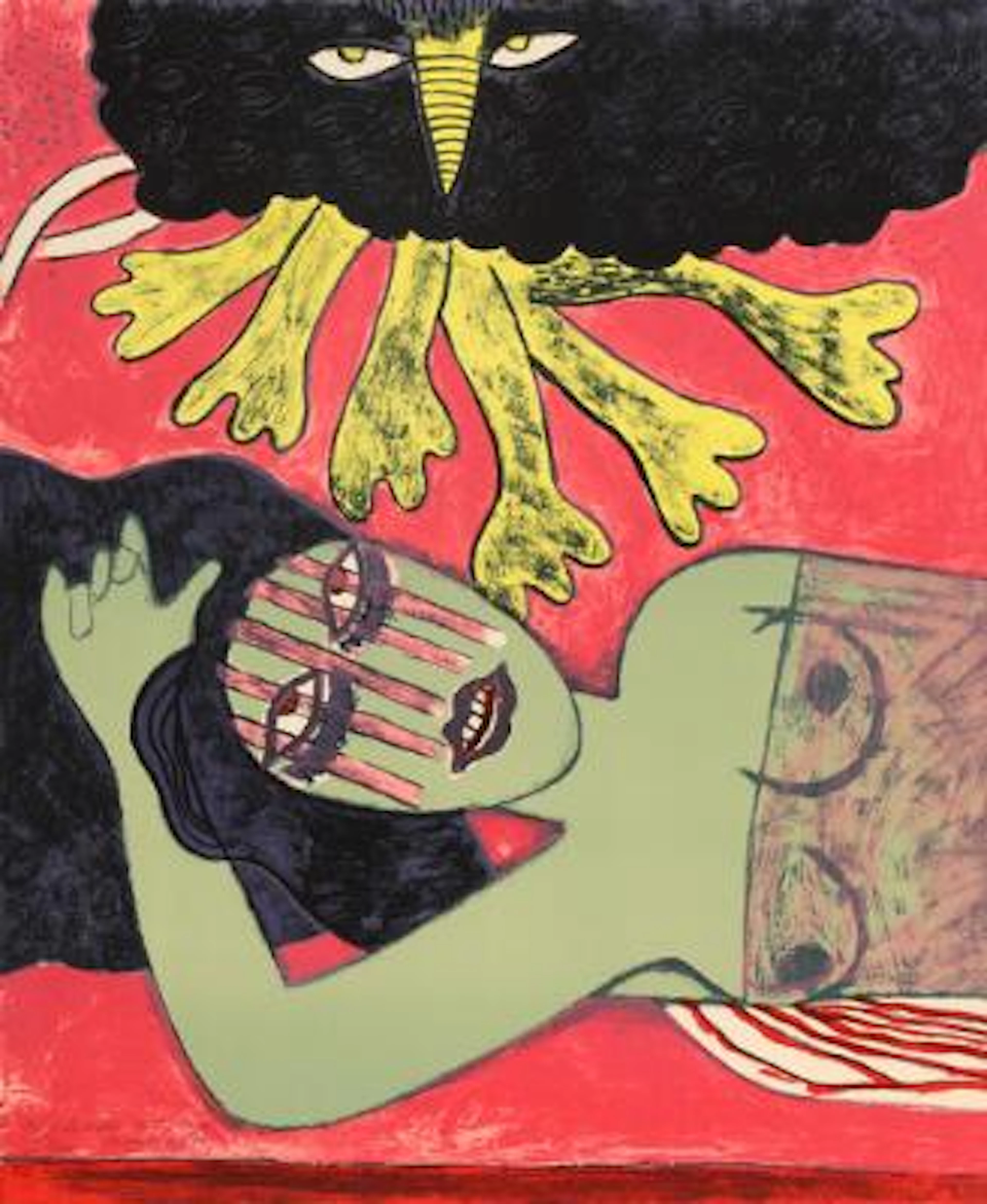 Corneille: "La Belle et la Bête". Signed Corneille 74, 46/100. Lithograph