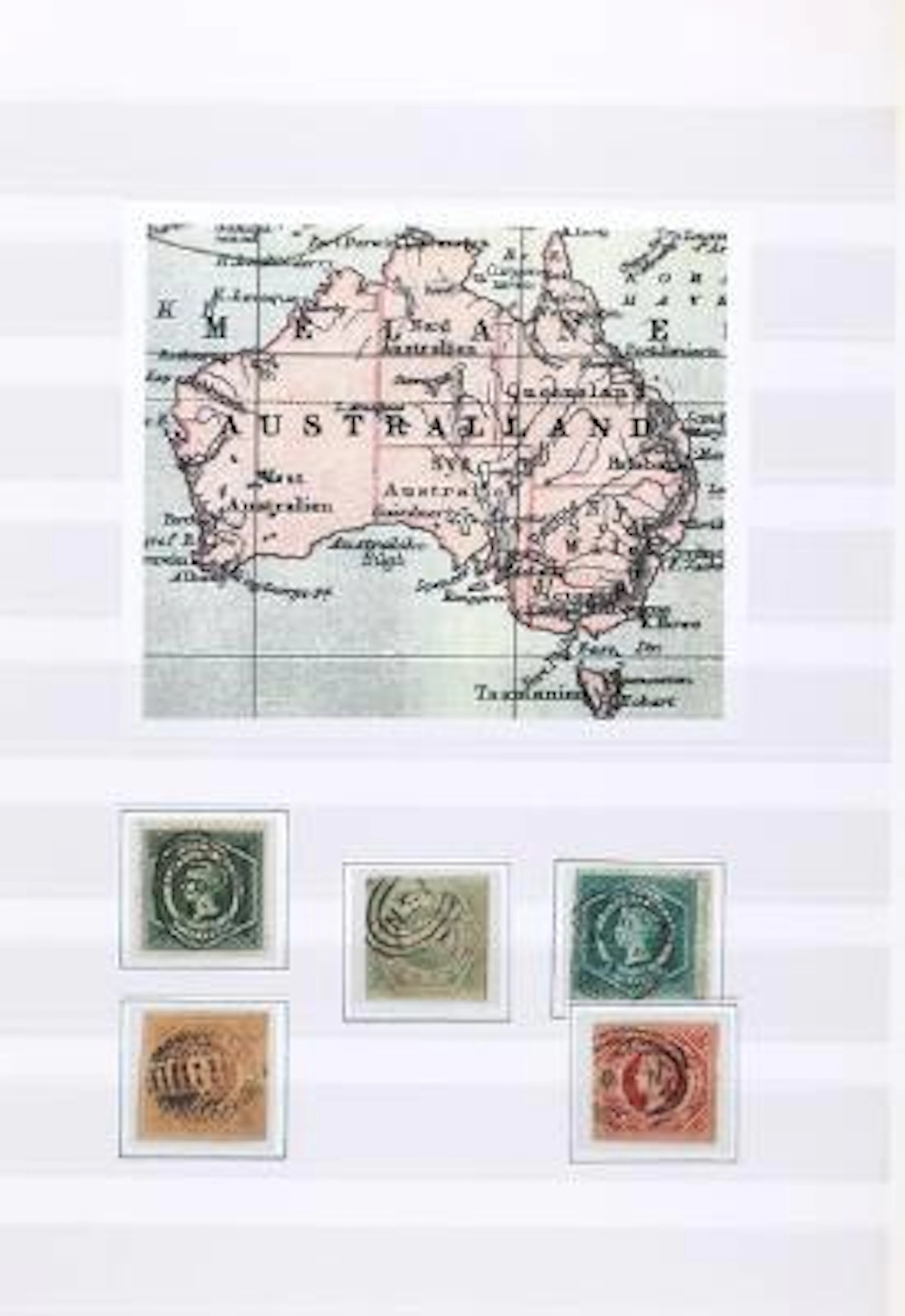 Australia and States. Interesting accumulation in a stockbook with