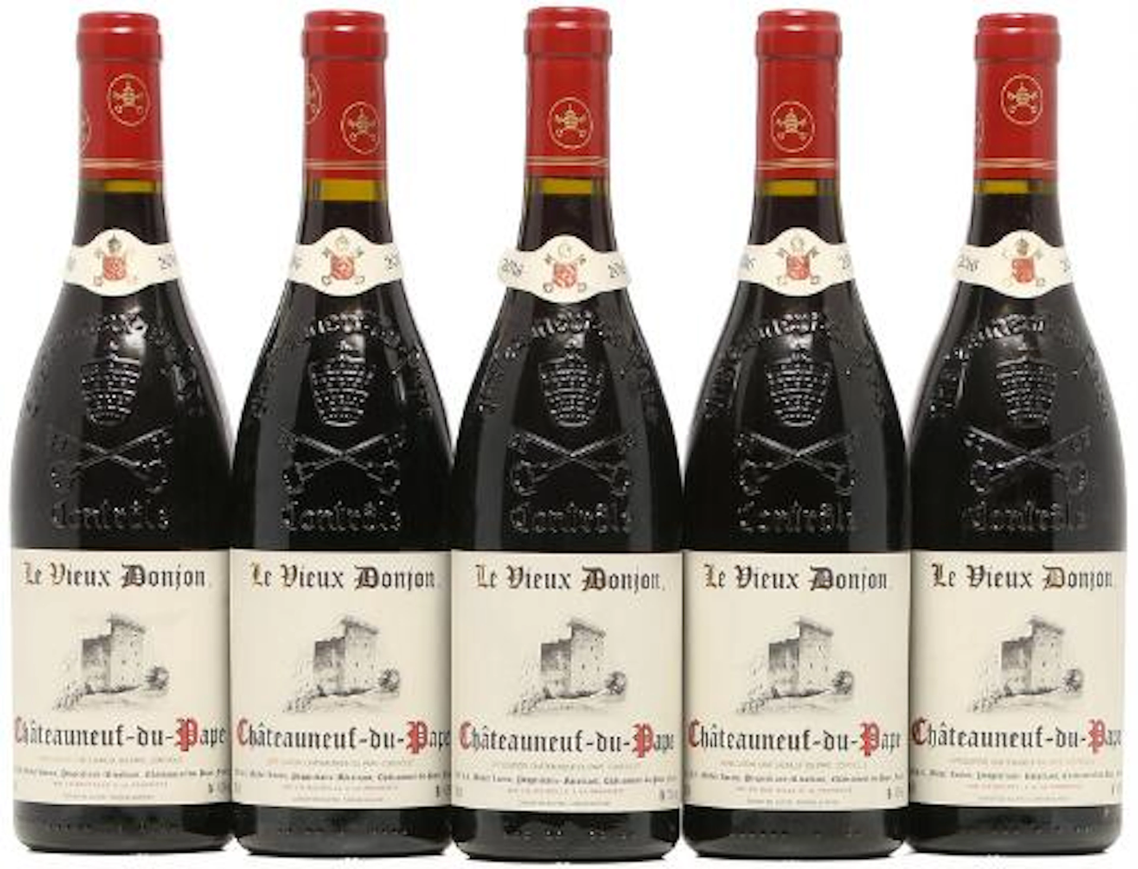 5 bts. Chateauneuf-du-Pape, Le Vieux Donjon 2016 A (hf/in). – Bruun