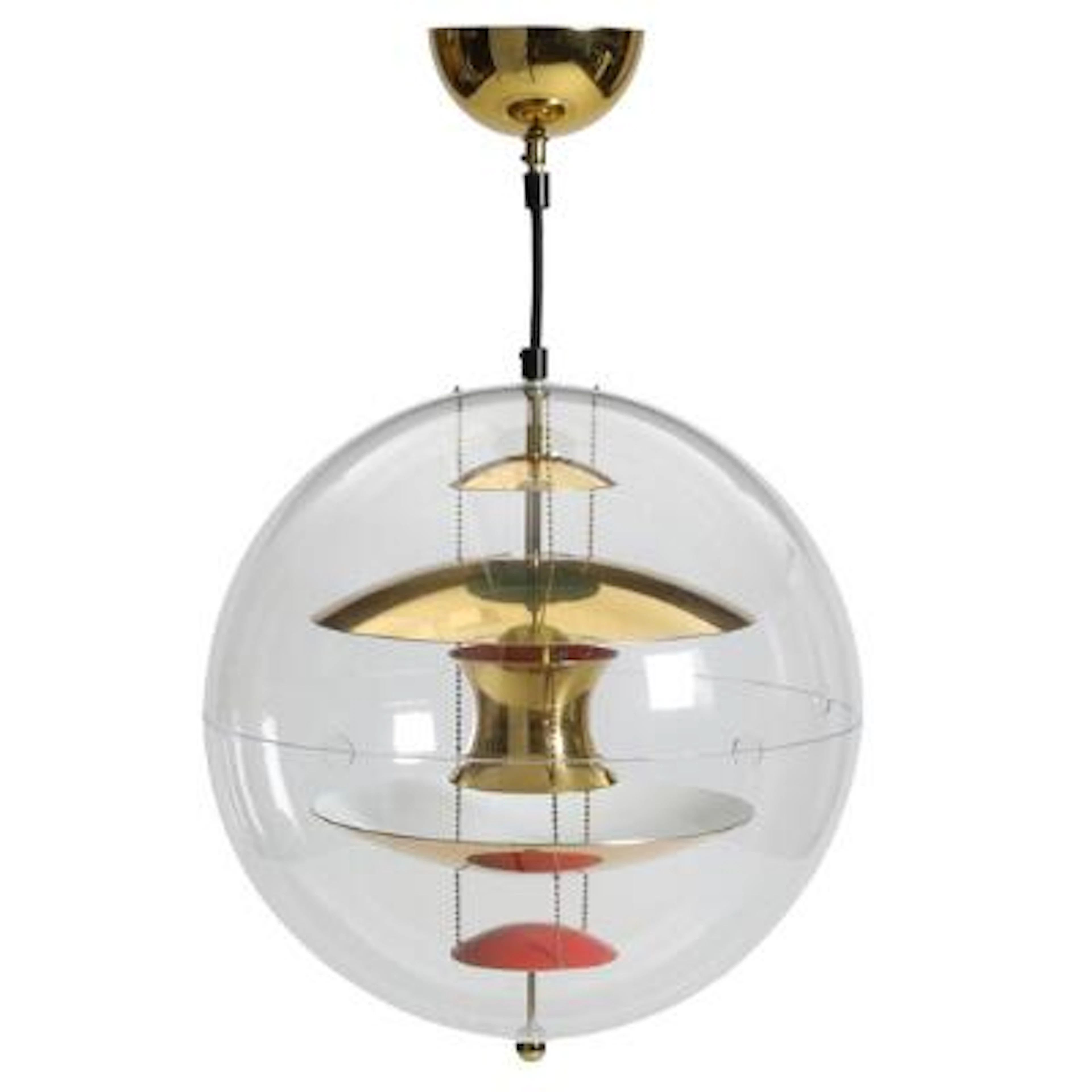 Verner Panton: "VP-Globe 40". Pendant with acrylic shades. Manufactured