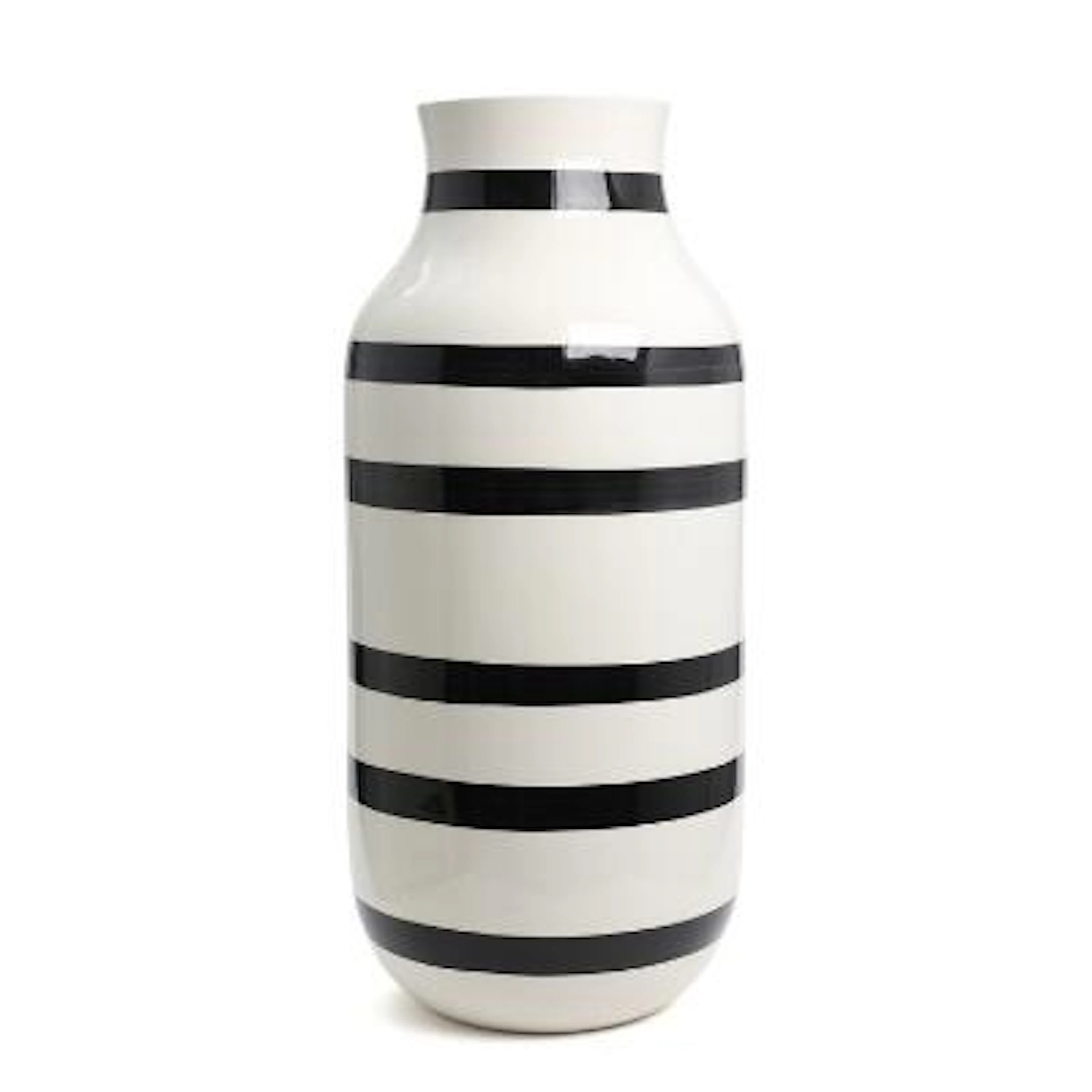 Kähler: "Omaggio". Faience floor vase decorated with horizontal stripes.