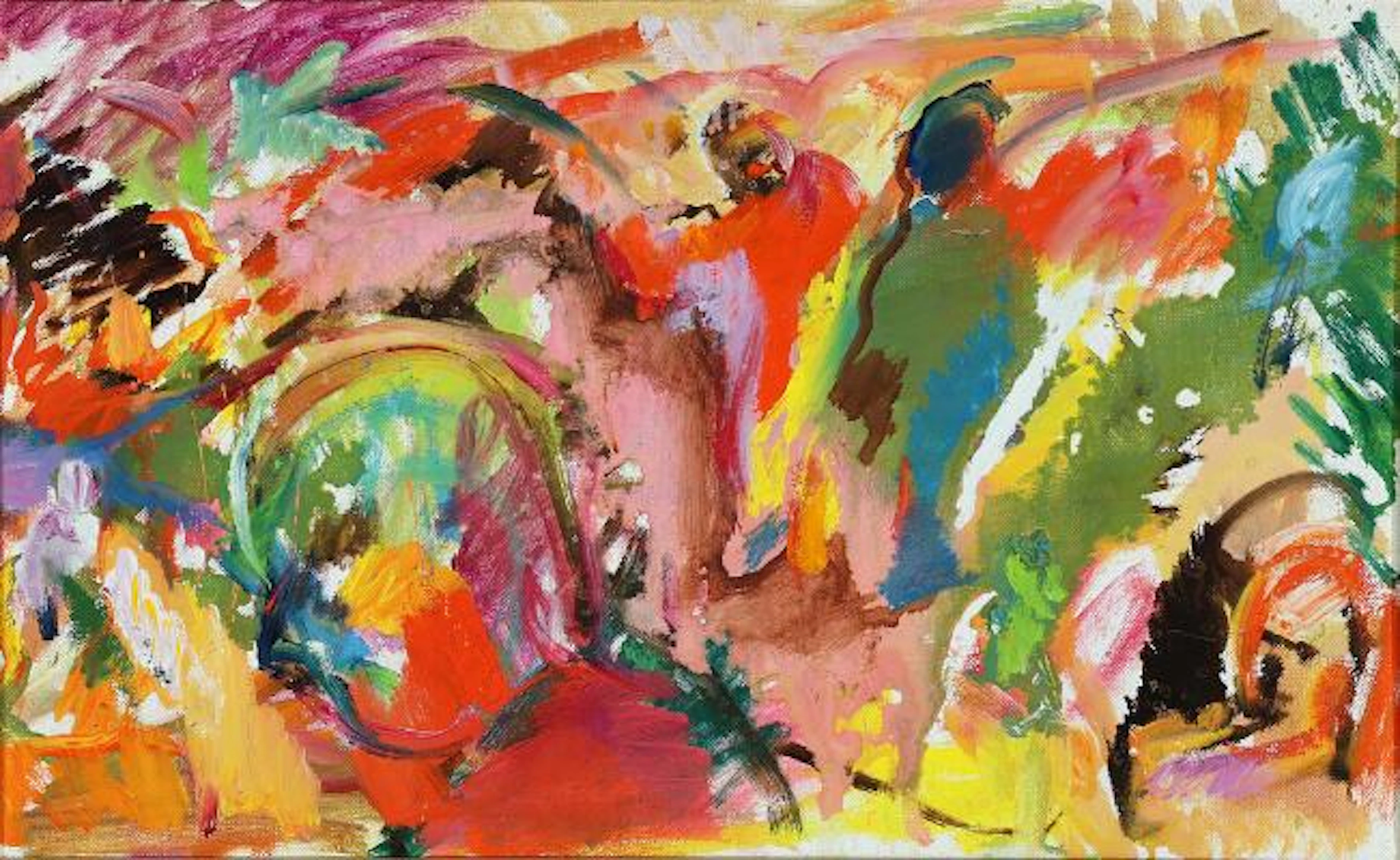 Jørgen Teik Hansen: "Dade kom hjem", 1977. Signed, titled and dated