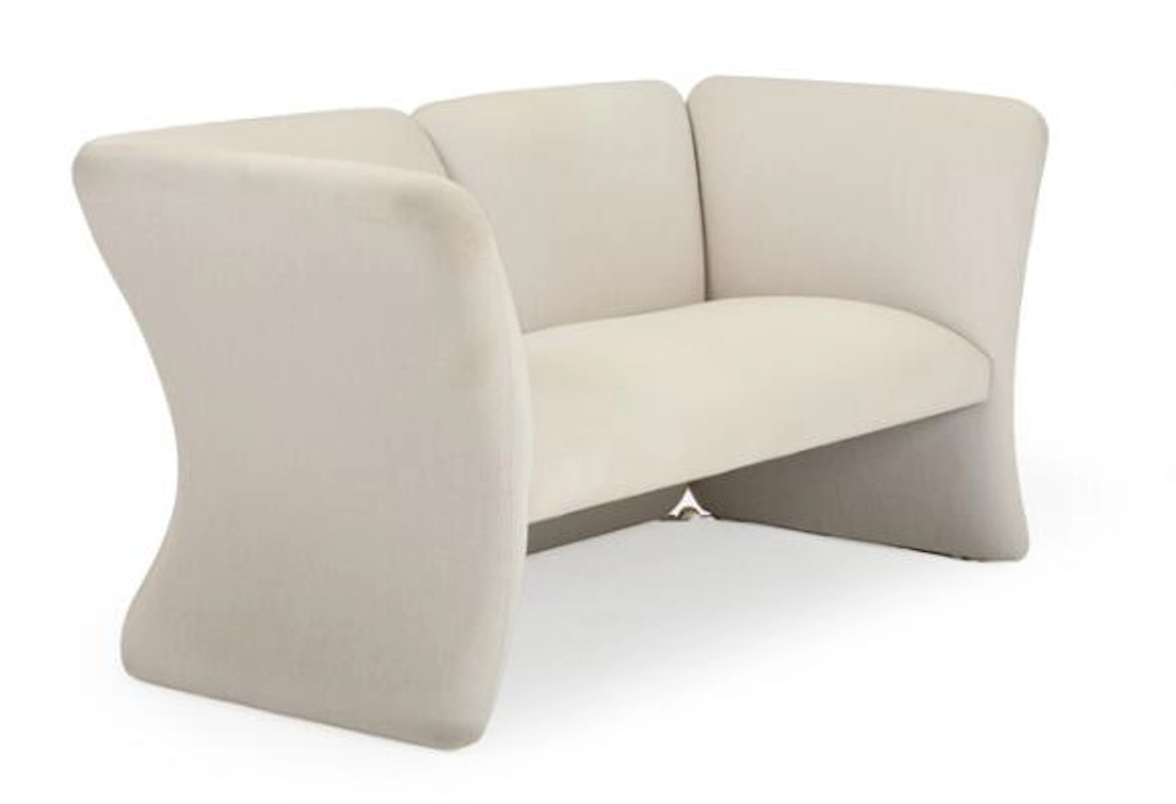 Nanna Ditzel: "Mondial". Two seater sofa upholstered with light wool.