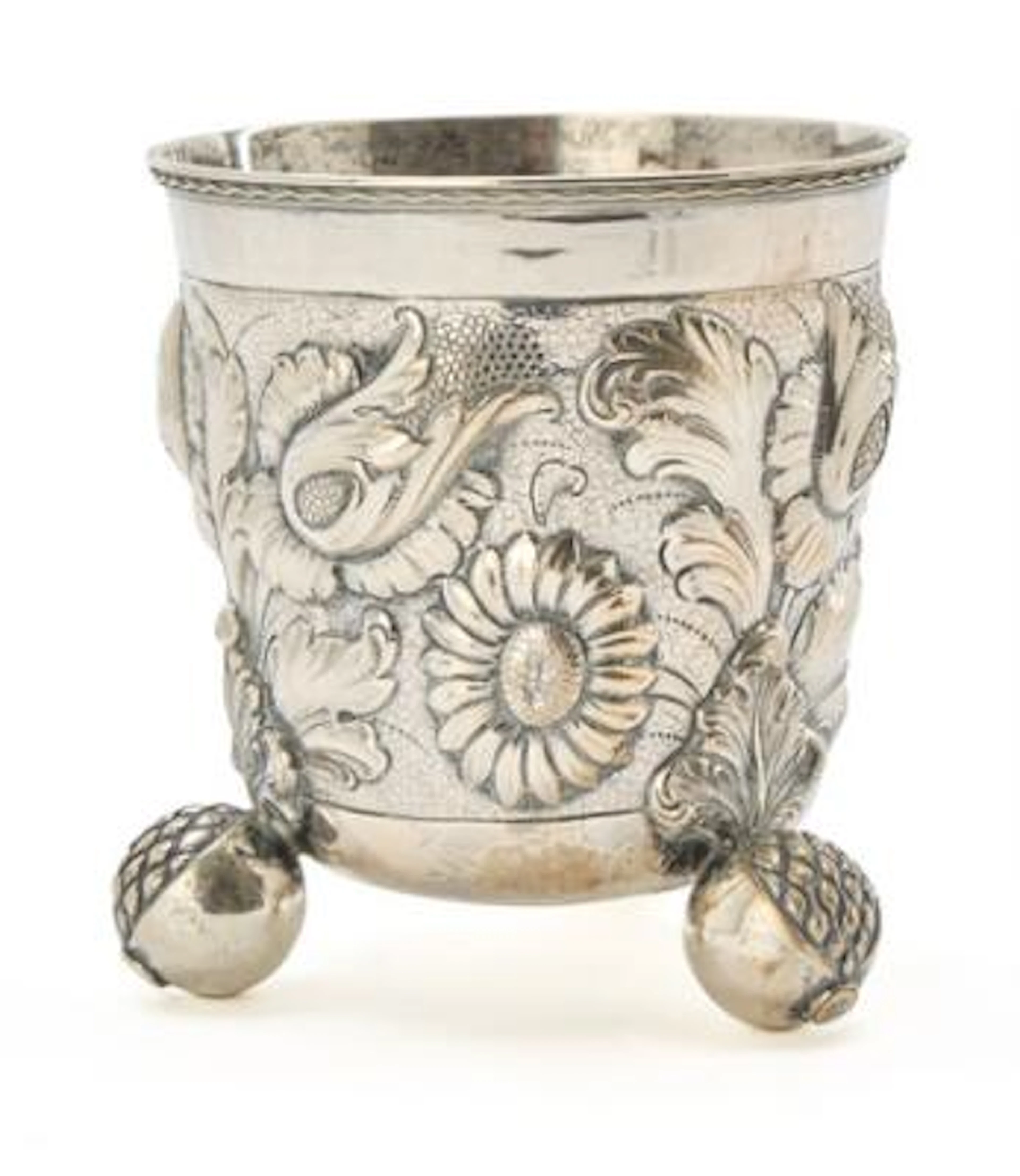 A large Baroque style silver cup, maker Axel Salomonsen, Copenhagen