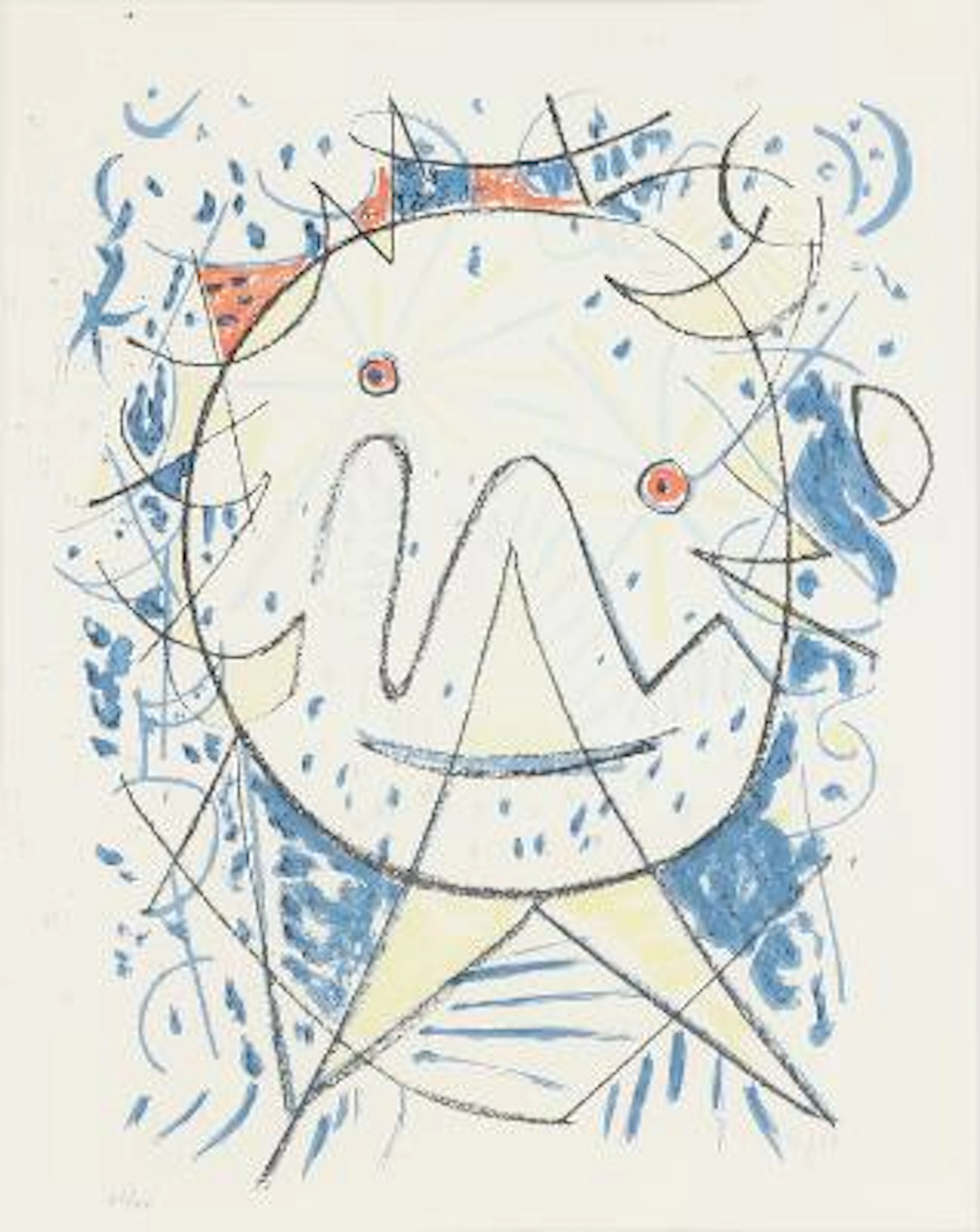 Egill Jacobsen: Three compositions with masks. All signed, 62/100.