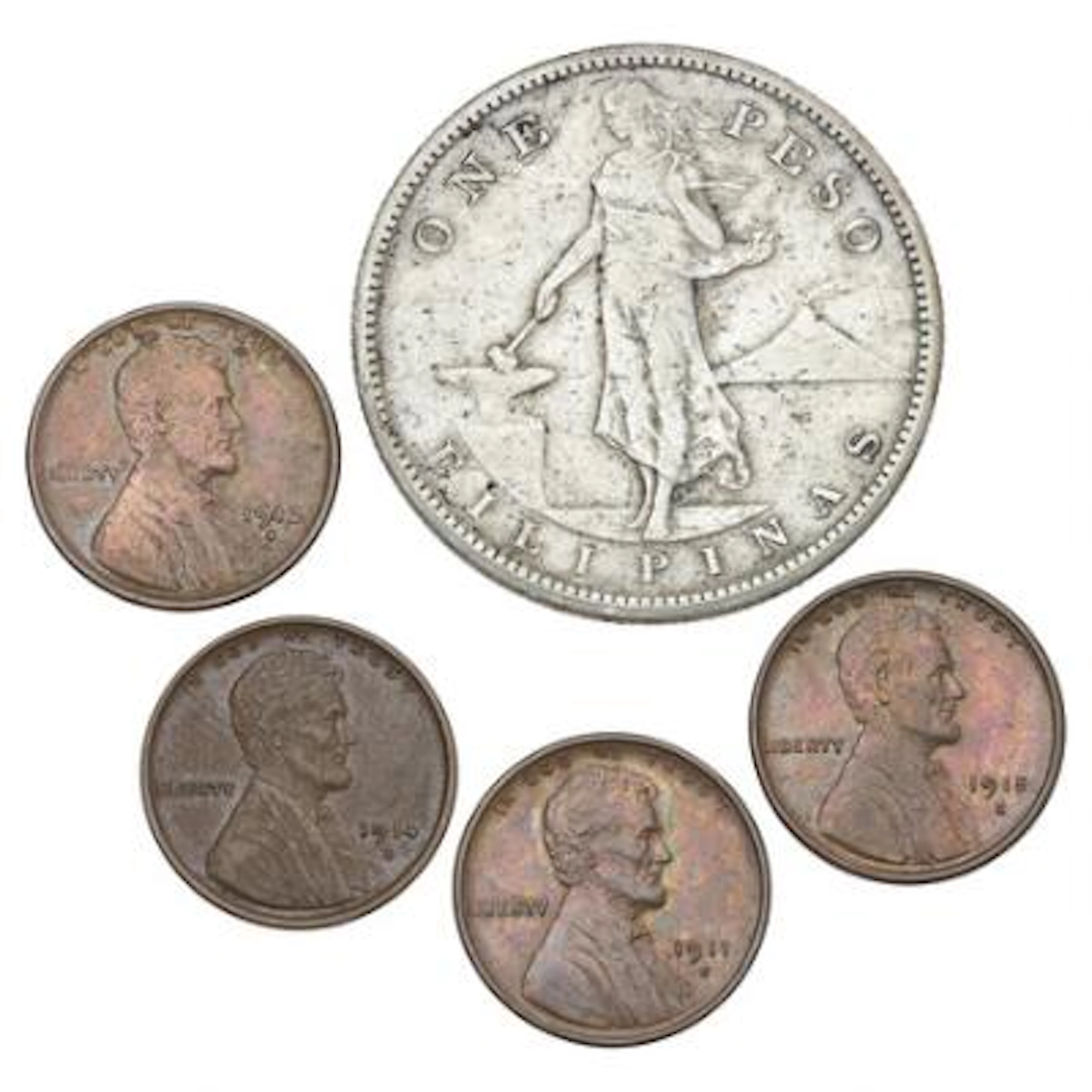 USA, colletion of coins, as well as Philippines under US administration