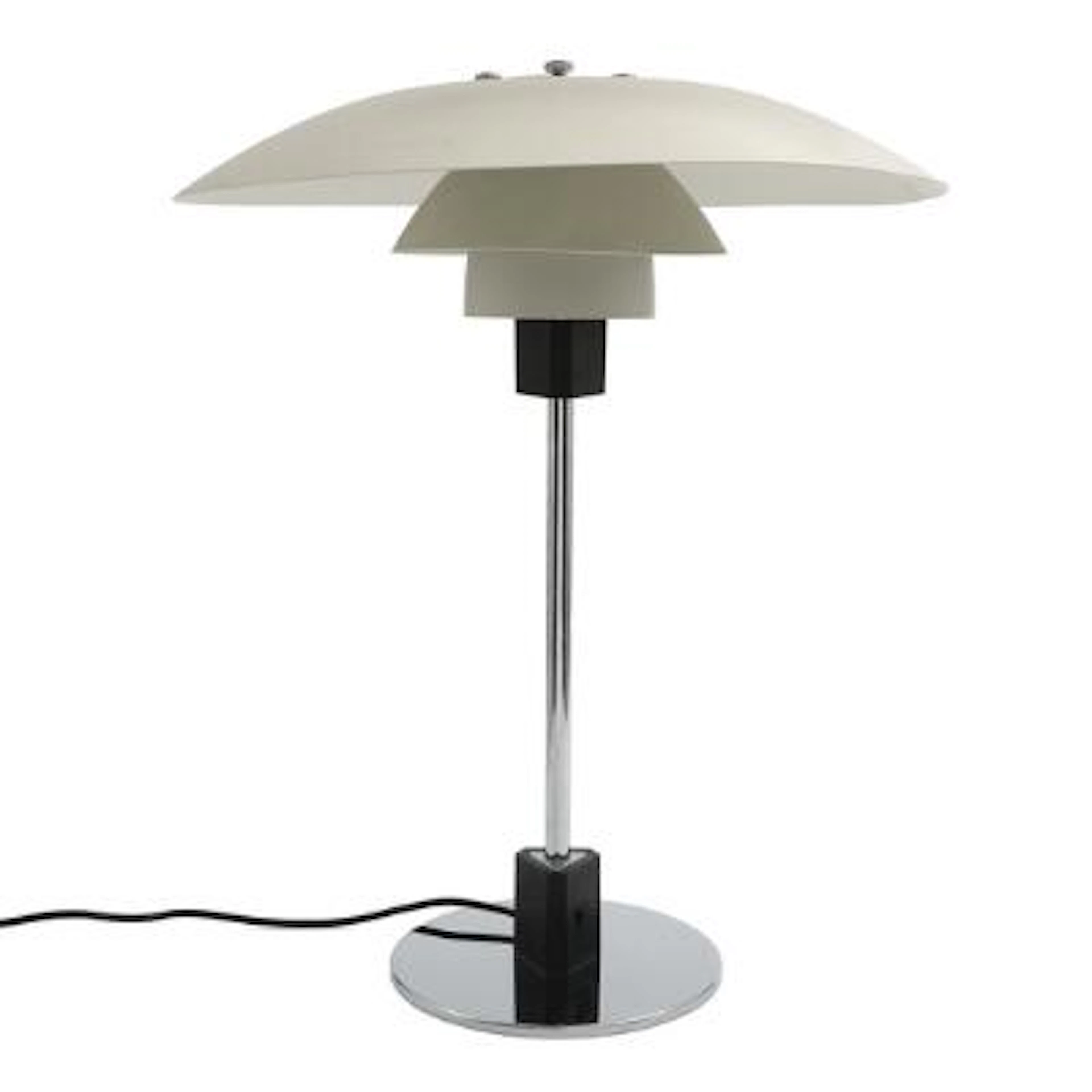 Poul Henningsen: “PH-4/3”. A chromium-plated table lamp. Manufactured