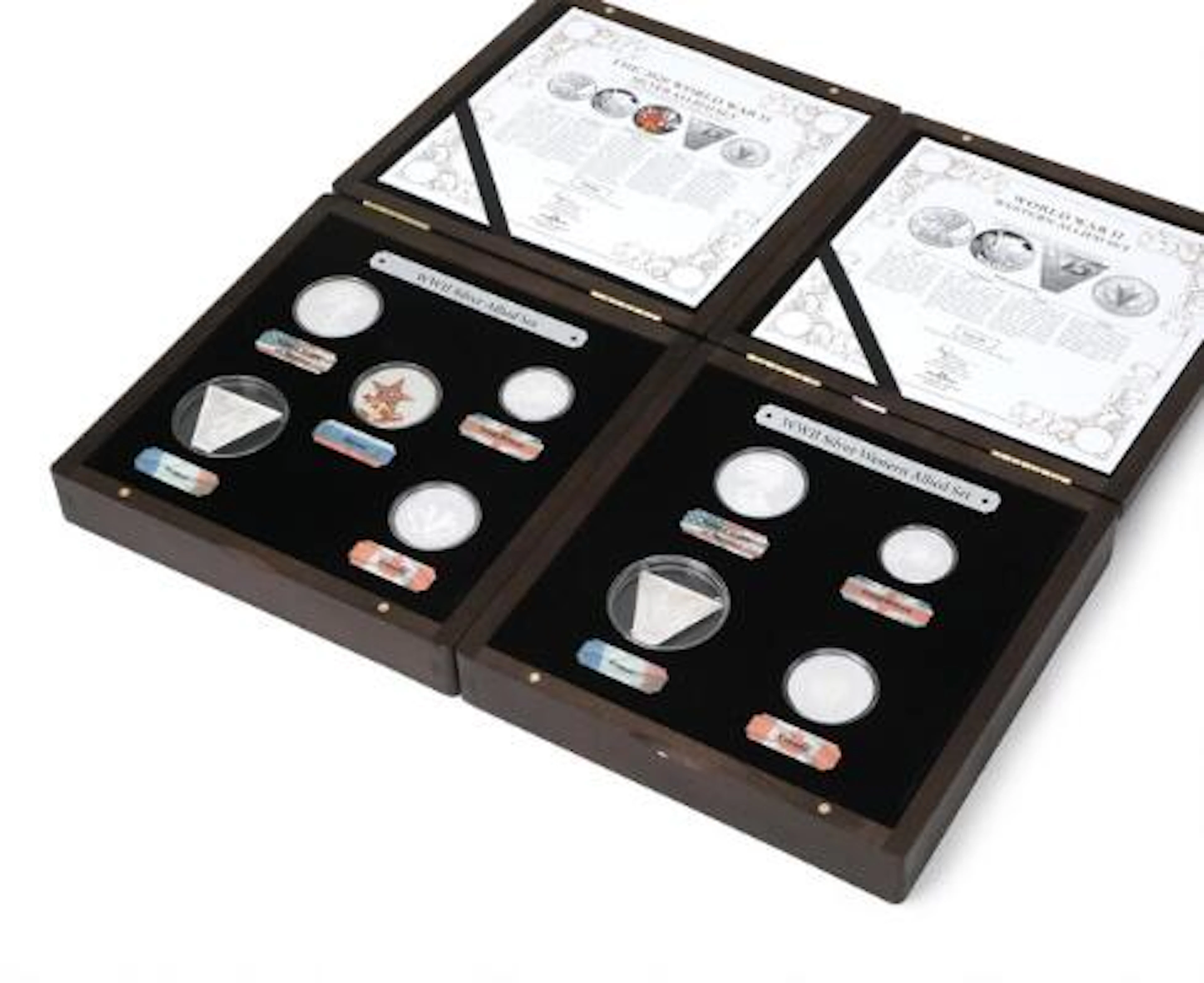 Collection of coins from the series “World War II Western Allied Set”