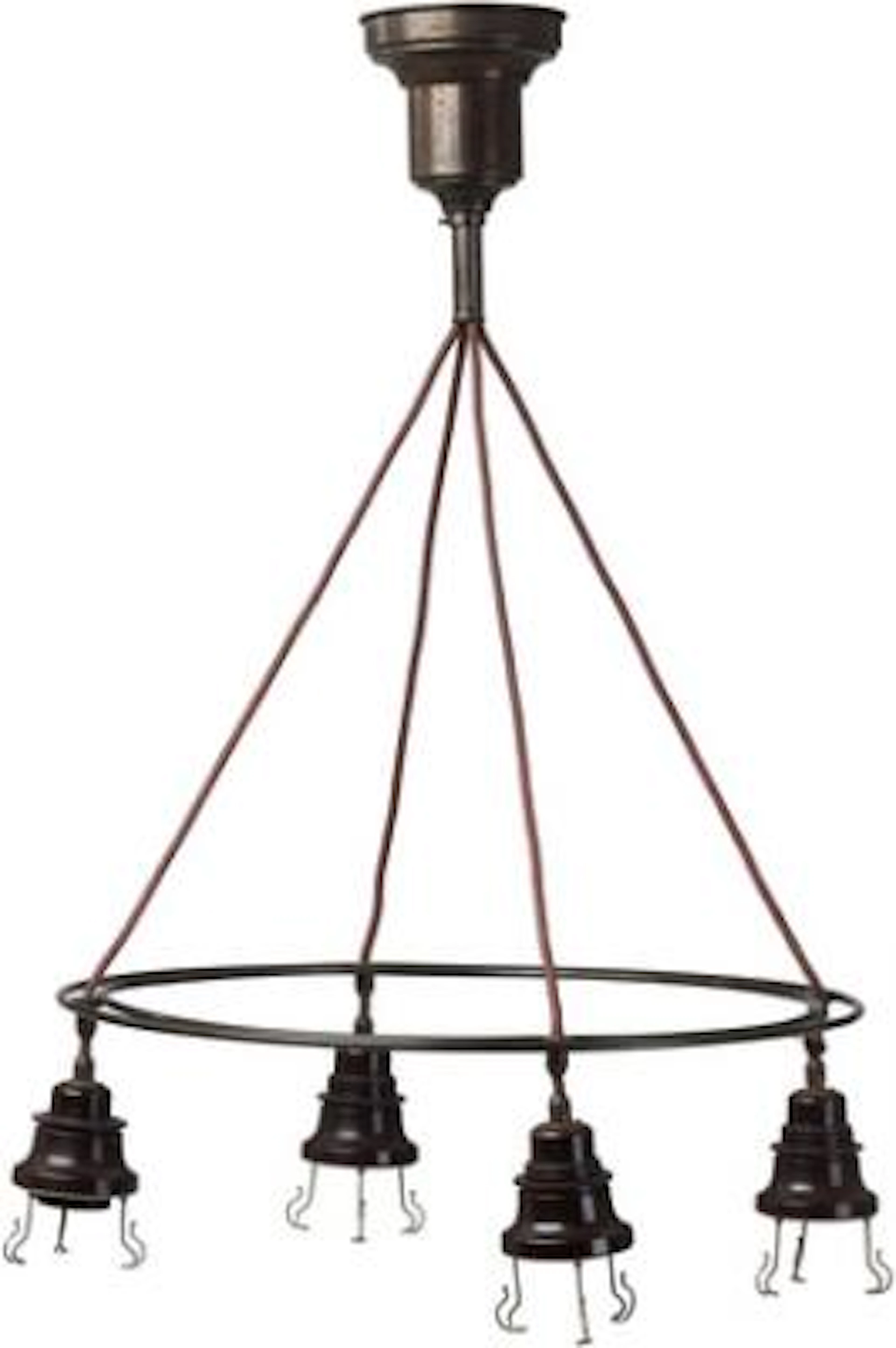 Poul Henningsen: "PH-Twin ring". Chandelier frame for four 2/2 branches.