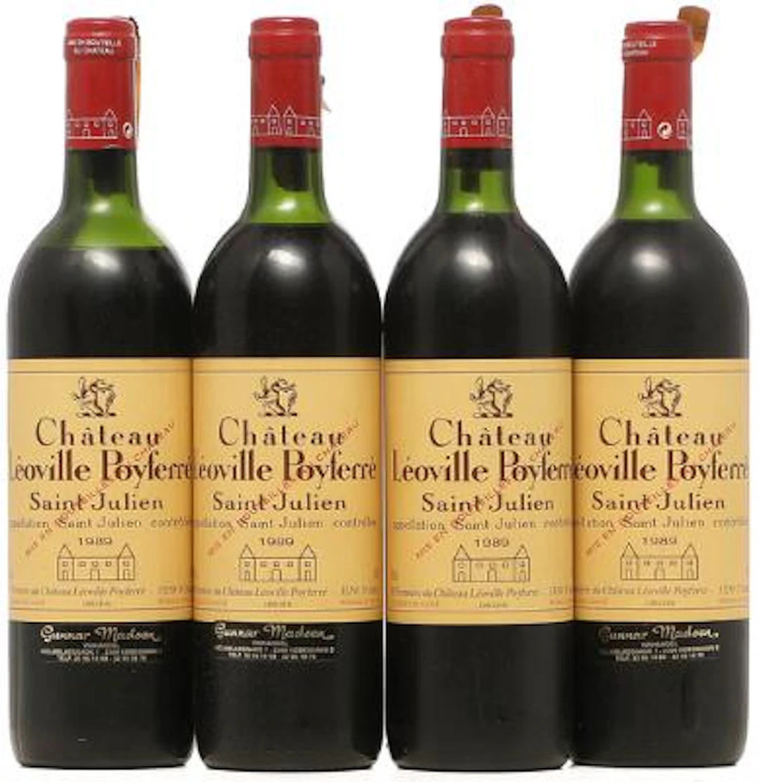 4 bts. Château Léoville Poyferré, Saint - Julien. 2. Cru Classé 1989