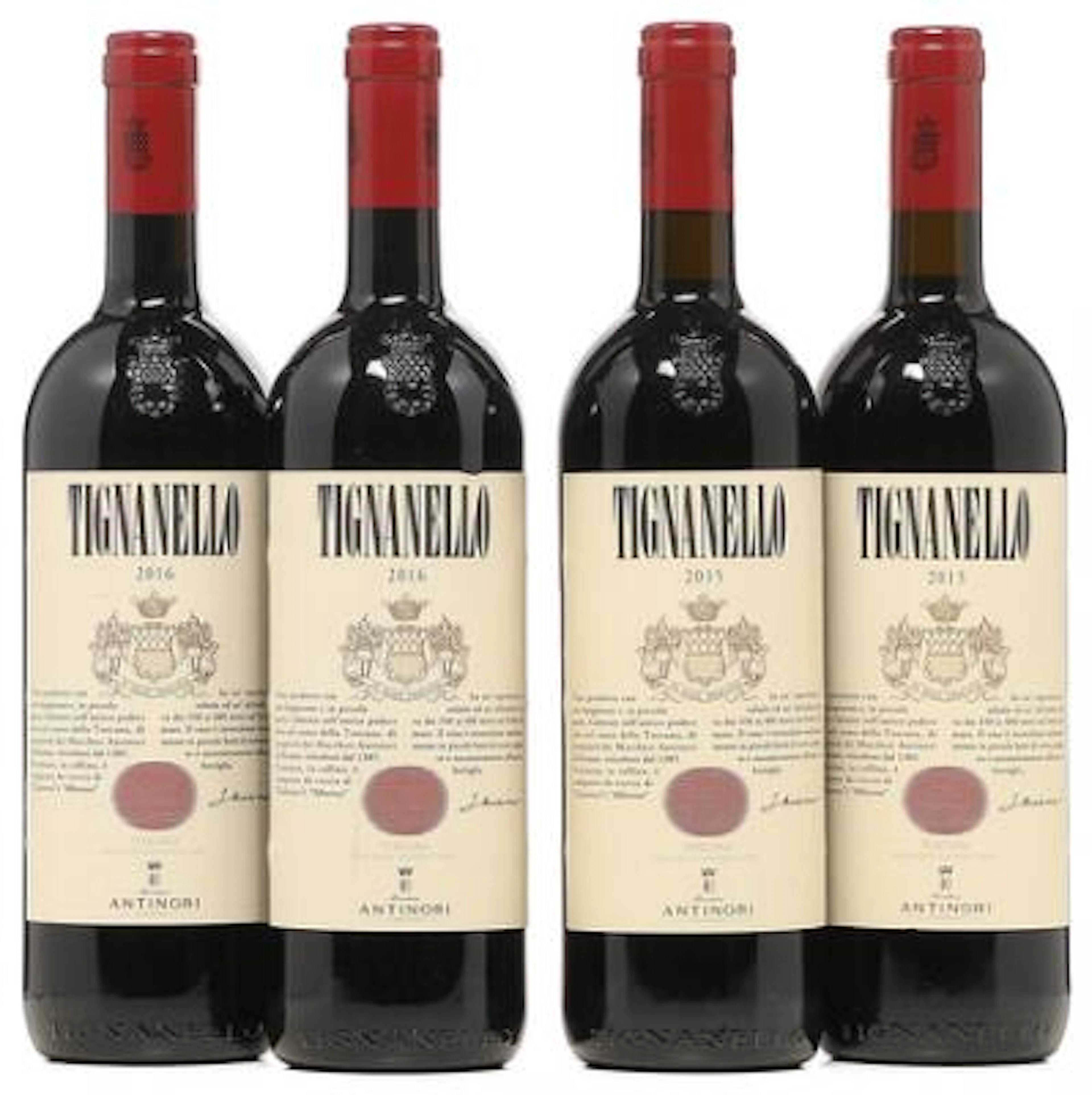 2 bts. Tignanello, Antinori, Toscana 2016 A (hf/in). etc. Total 4