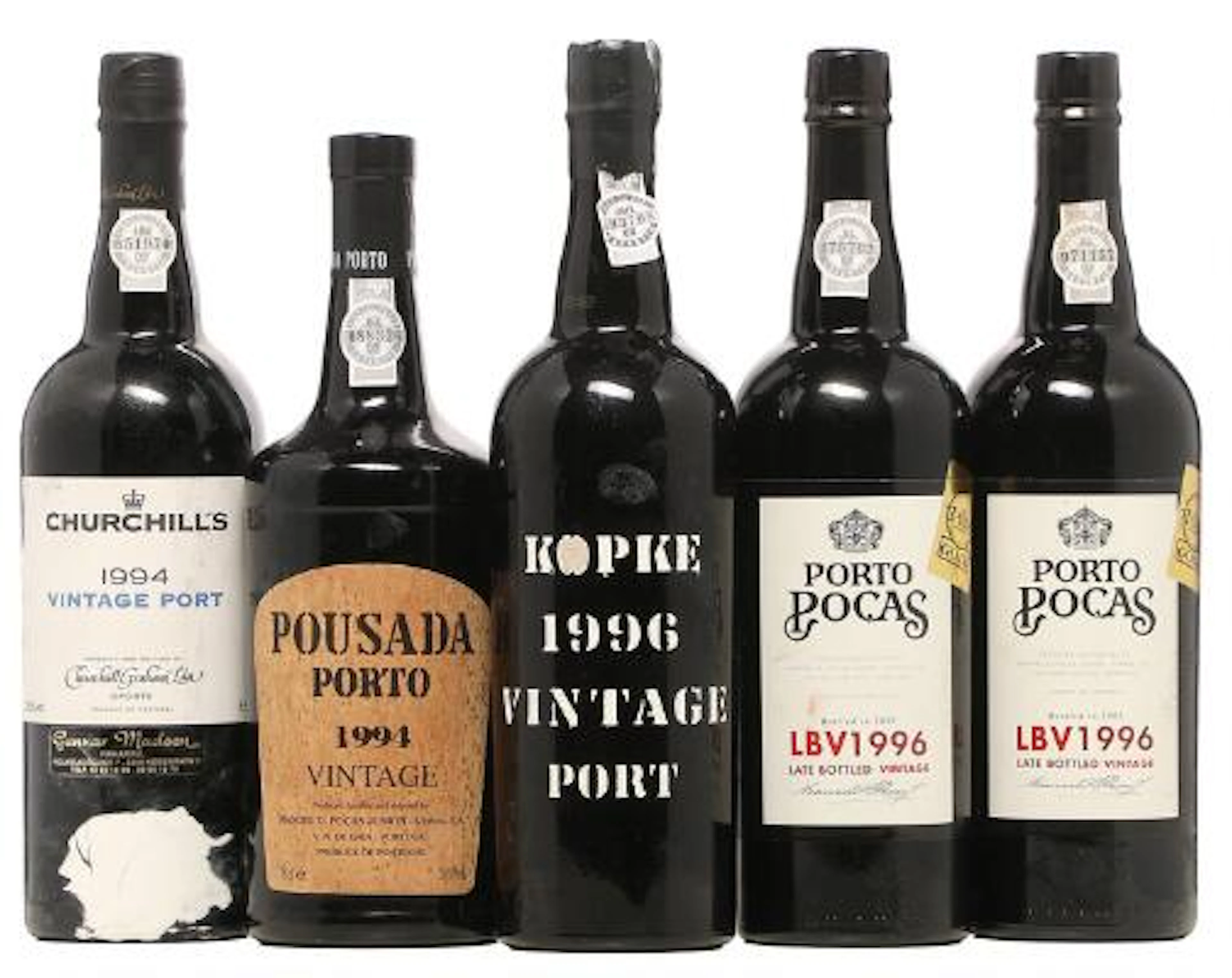 1 bt. Churchill`s Vintage Port 1994 etc. Total 5 bts. – Bruun Rasmussen