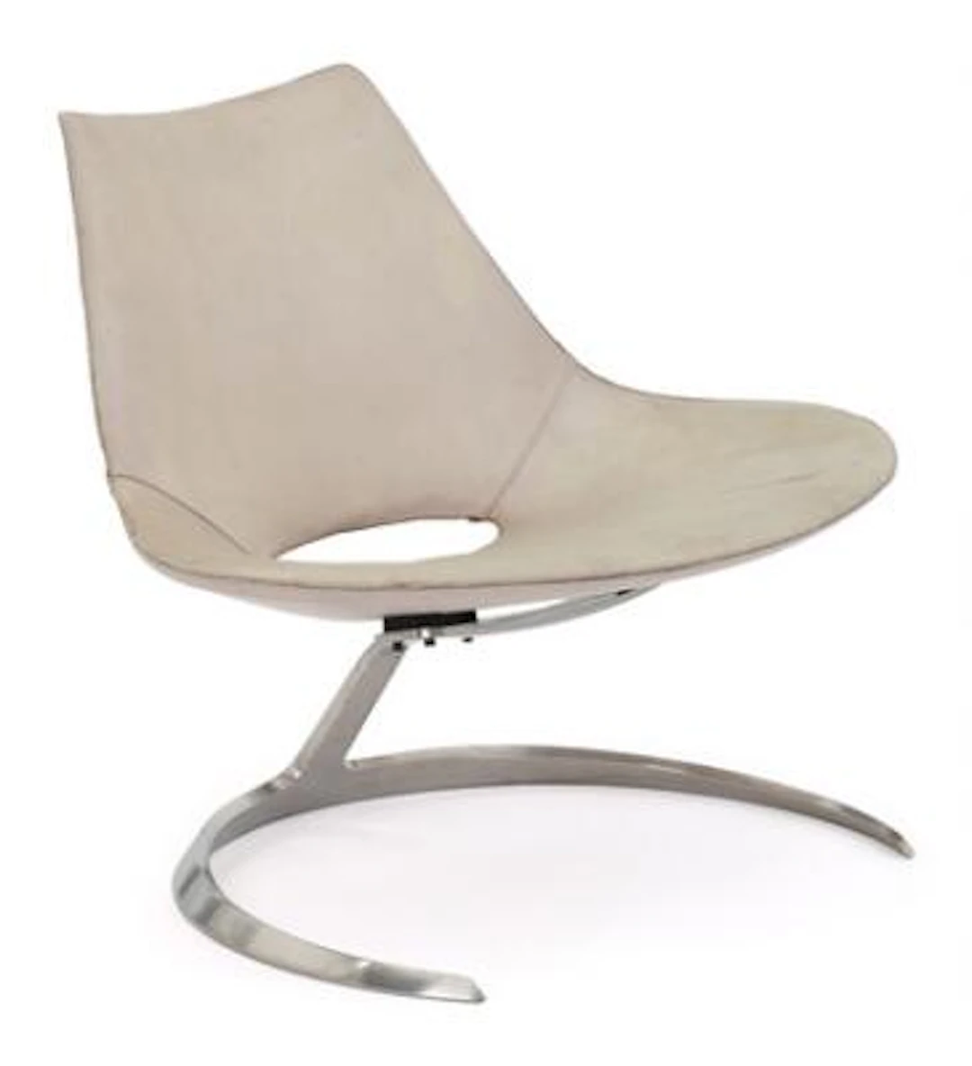 Preben Fabricius, Jørgen Kastholm: “Scimitar”. Lounge chair with steel
