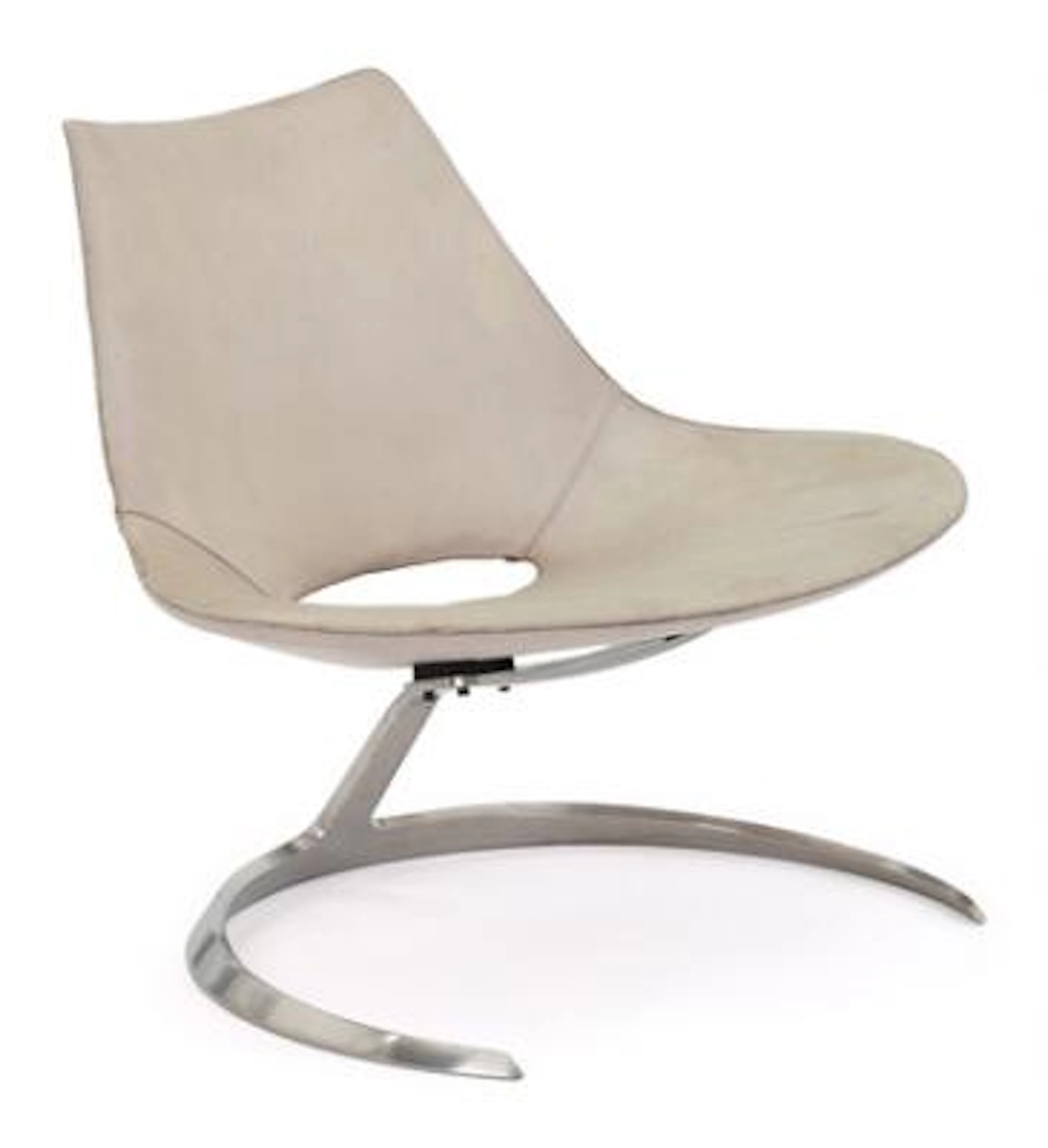 Preben Fabricius, Jørgen Kastholm: “Scimitar”. Lounge chair with steel