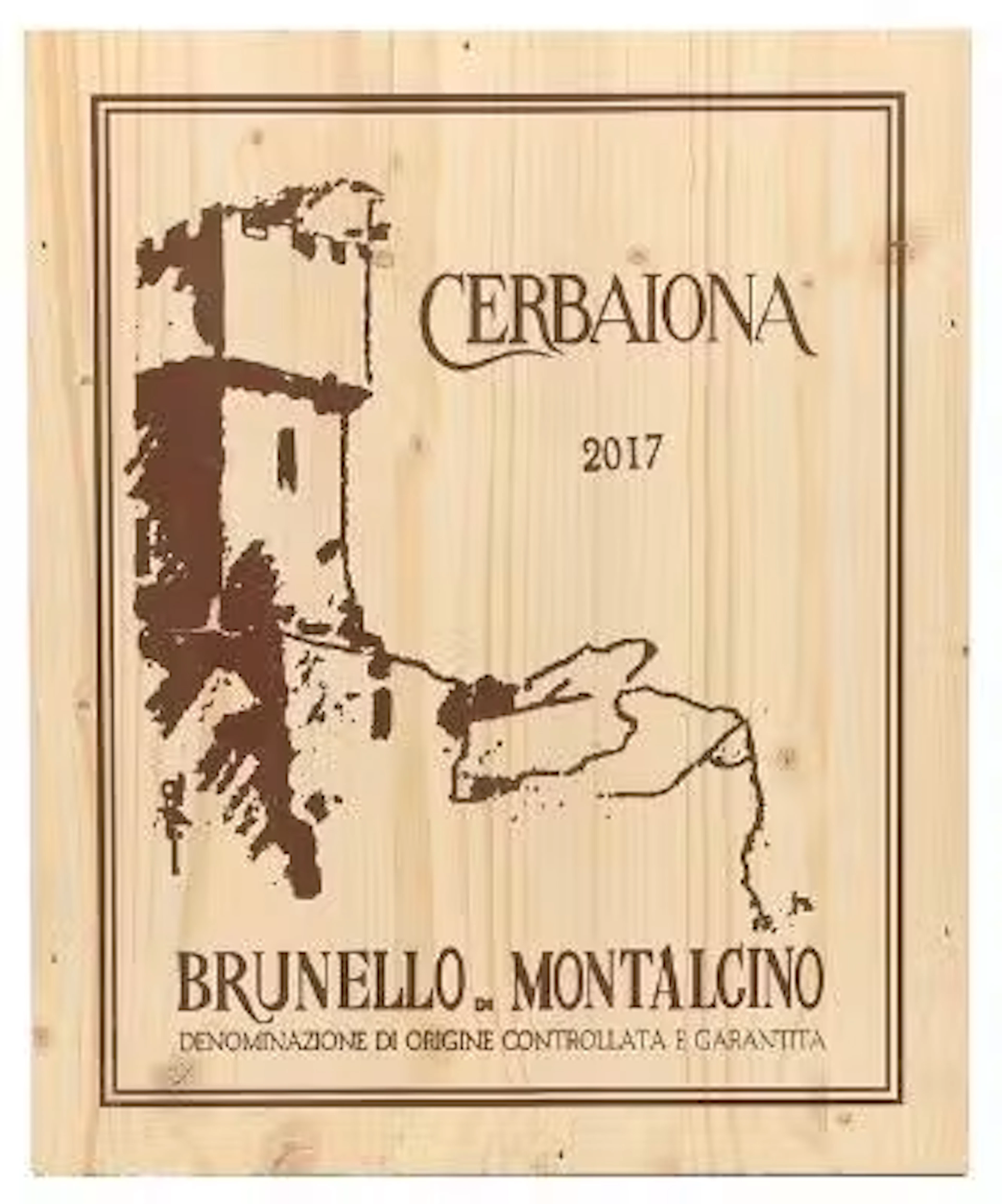 6 bts. Brunello di Montalcino, Cerbaiona 2017 A (hf/in). Owc. – Bruun