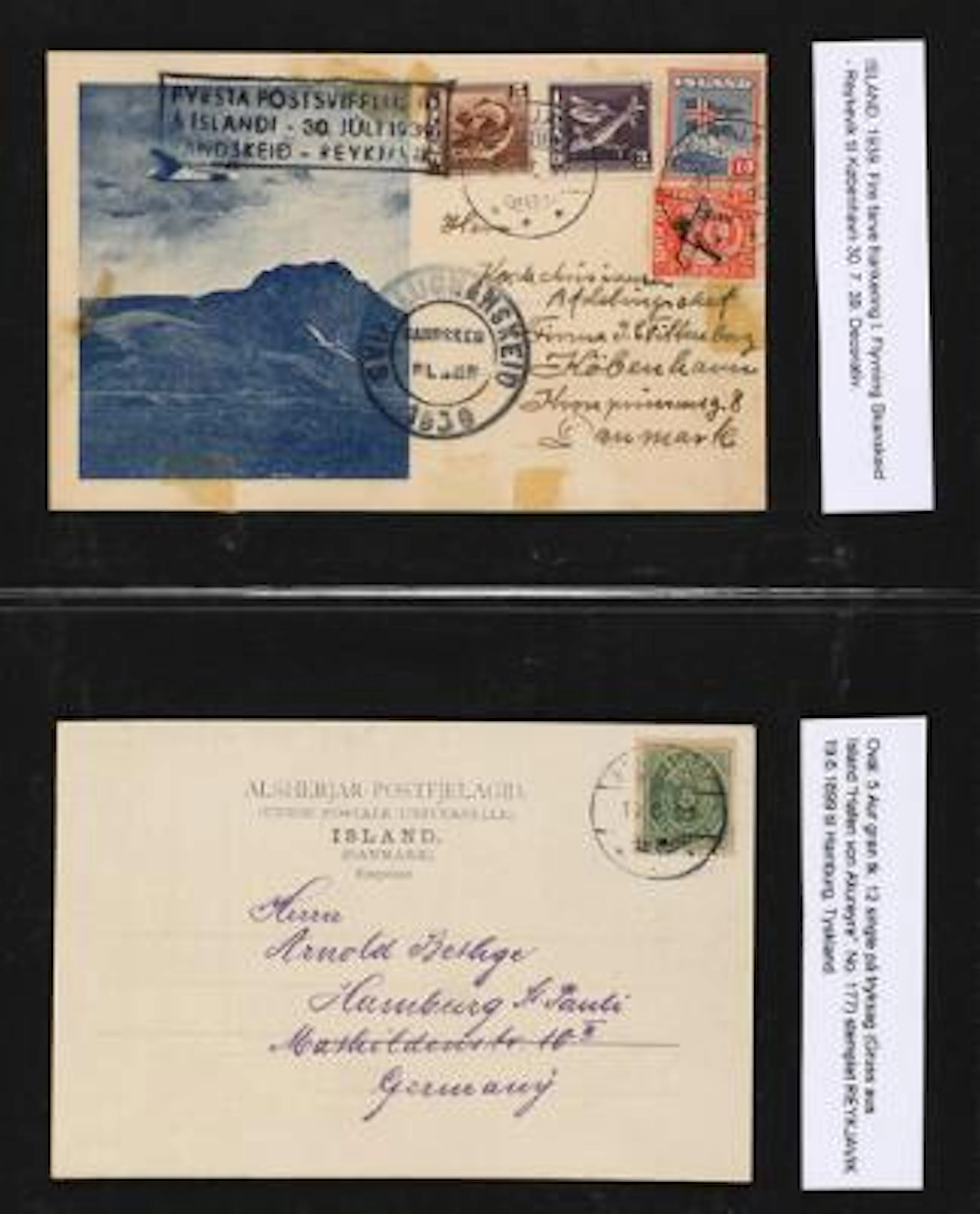 Iceland. Interesting accumulation older covers/cards and stationeries
