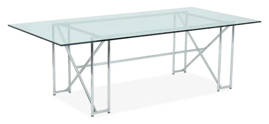 Eileen Gray: ”Double X Table”. Dining table/work table with chromed