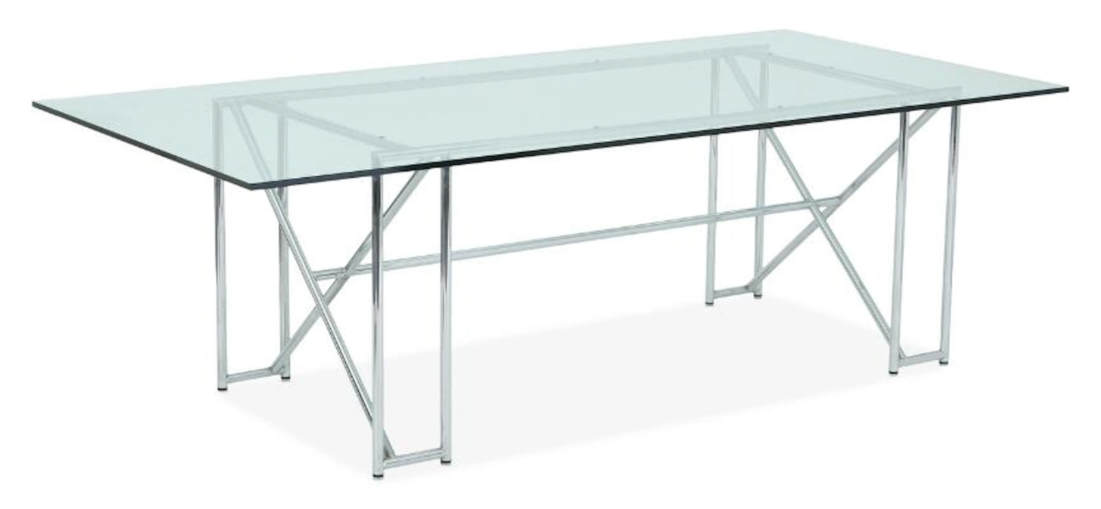 Eileen Gray: ”Double X Table”. Dining table/work table with chromed