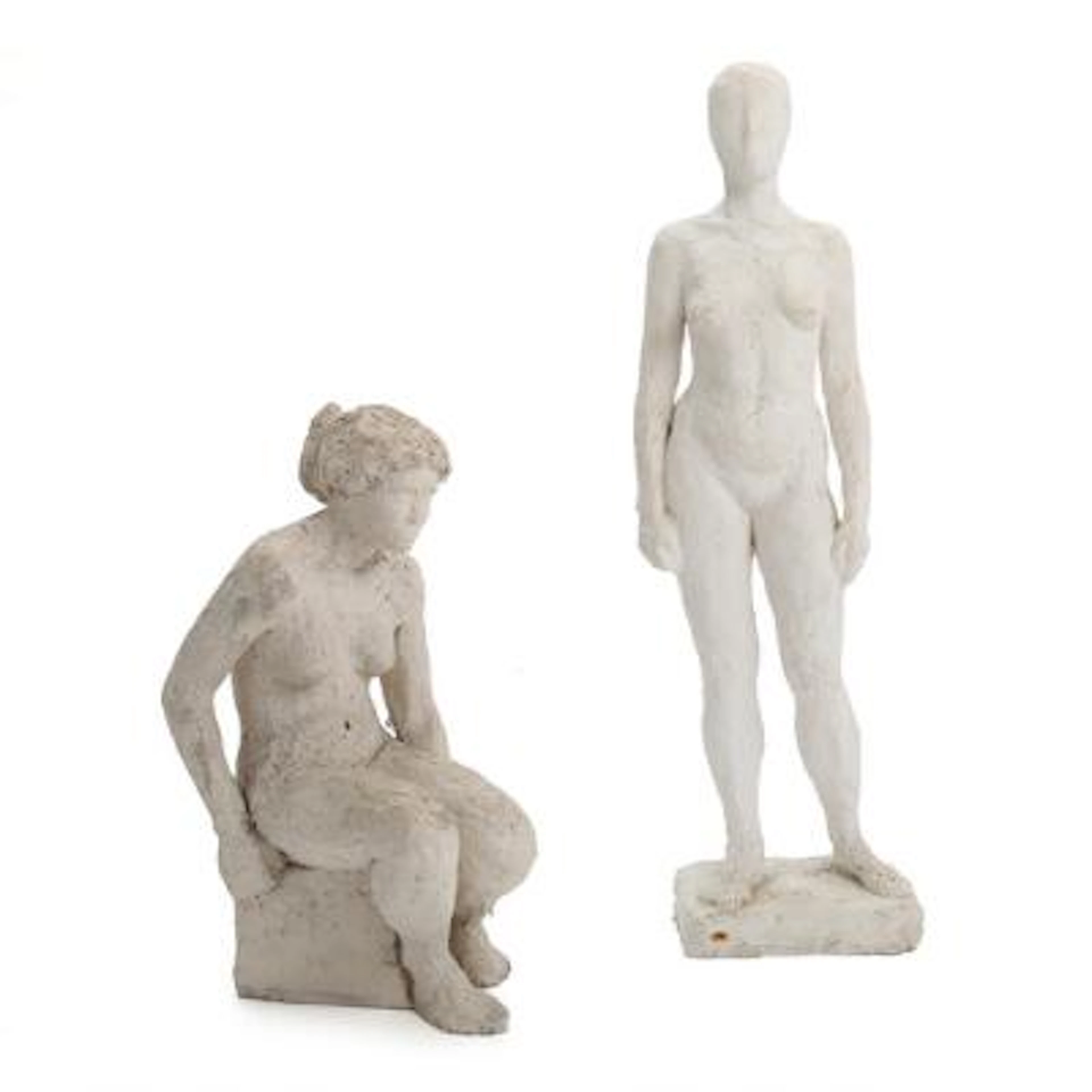 Mogens Hermann Ball: Two model studies of a seated and standing nude
