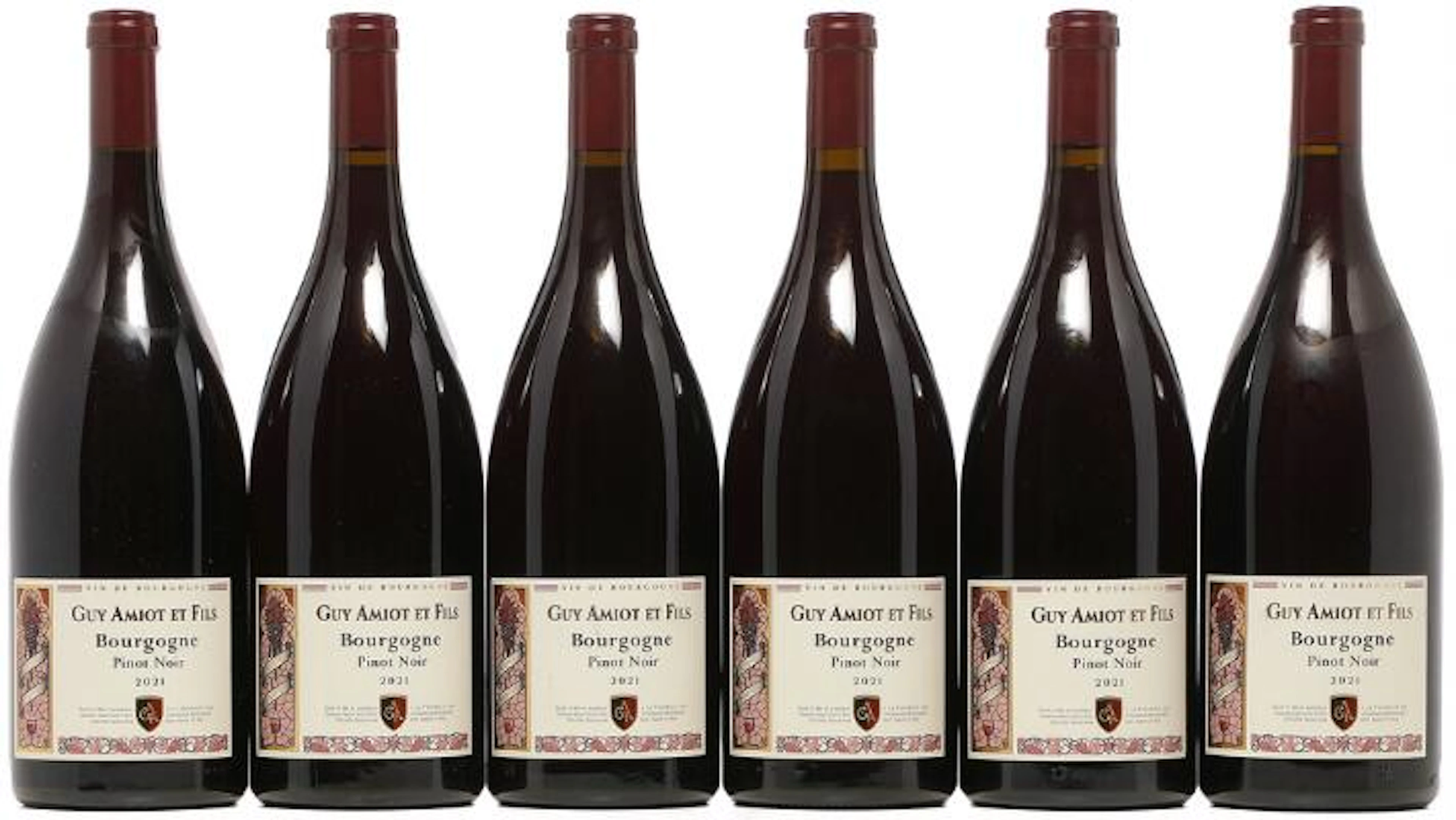 6 bts. Mg. Bourgogne Pinot Noir, Guy Amiot et Fils 2021 A (hf/in).