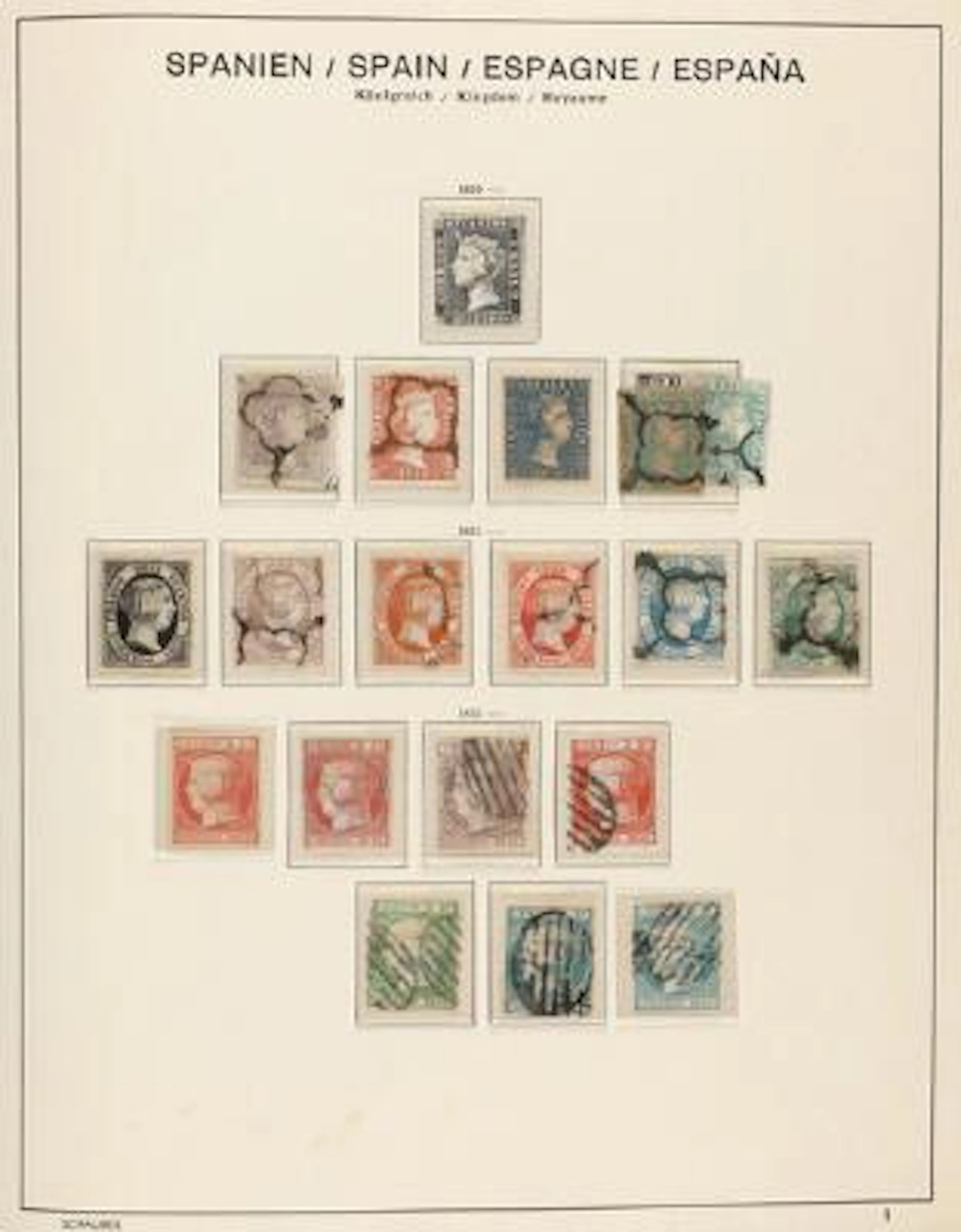 Spain. 1850-1977. Fantastic collection in 4 Leuchtturm albums. Overall