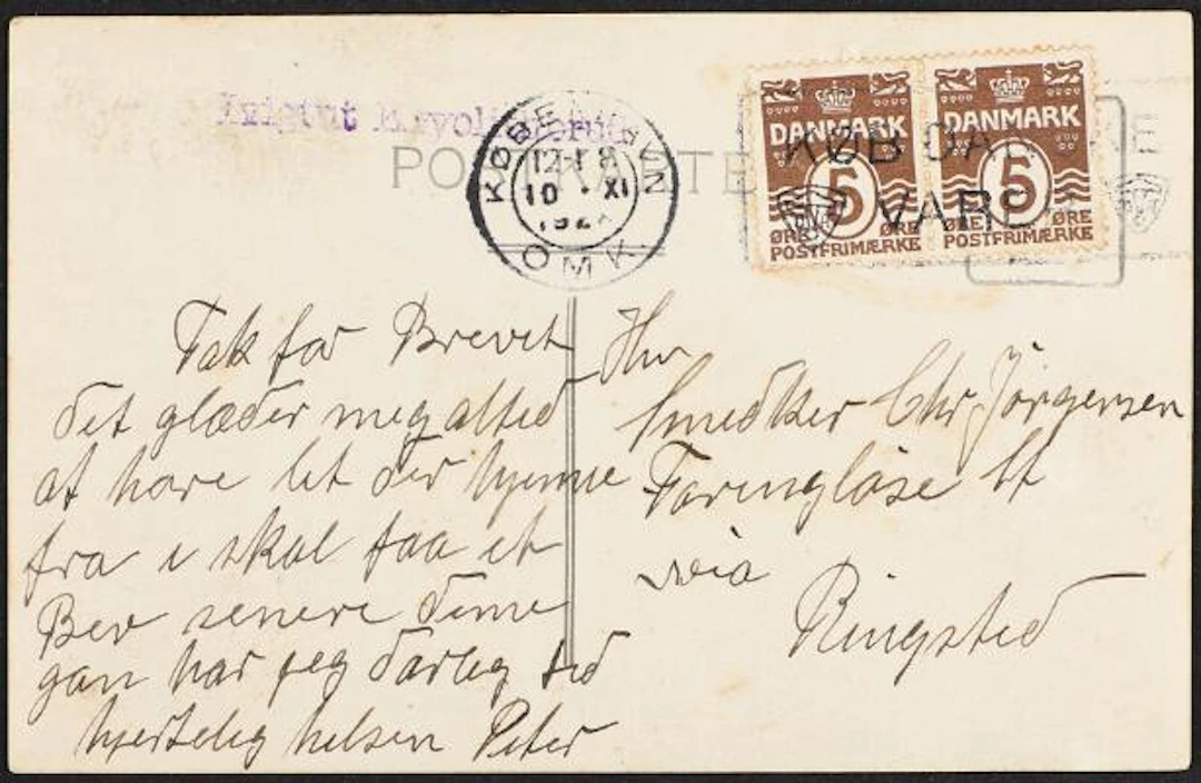 Greenland. Ivigtut Kryolithbrud. 1921. Numeral. 5 Øre, brown. Pair