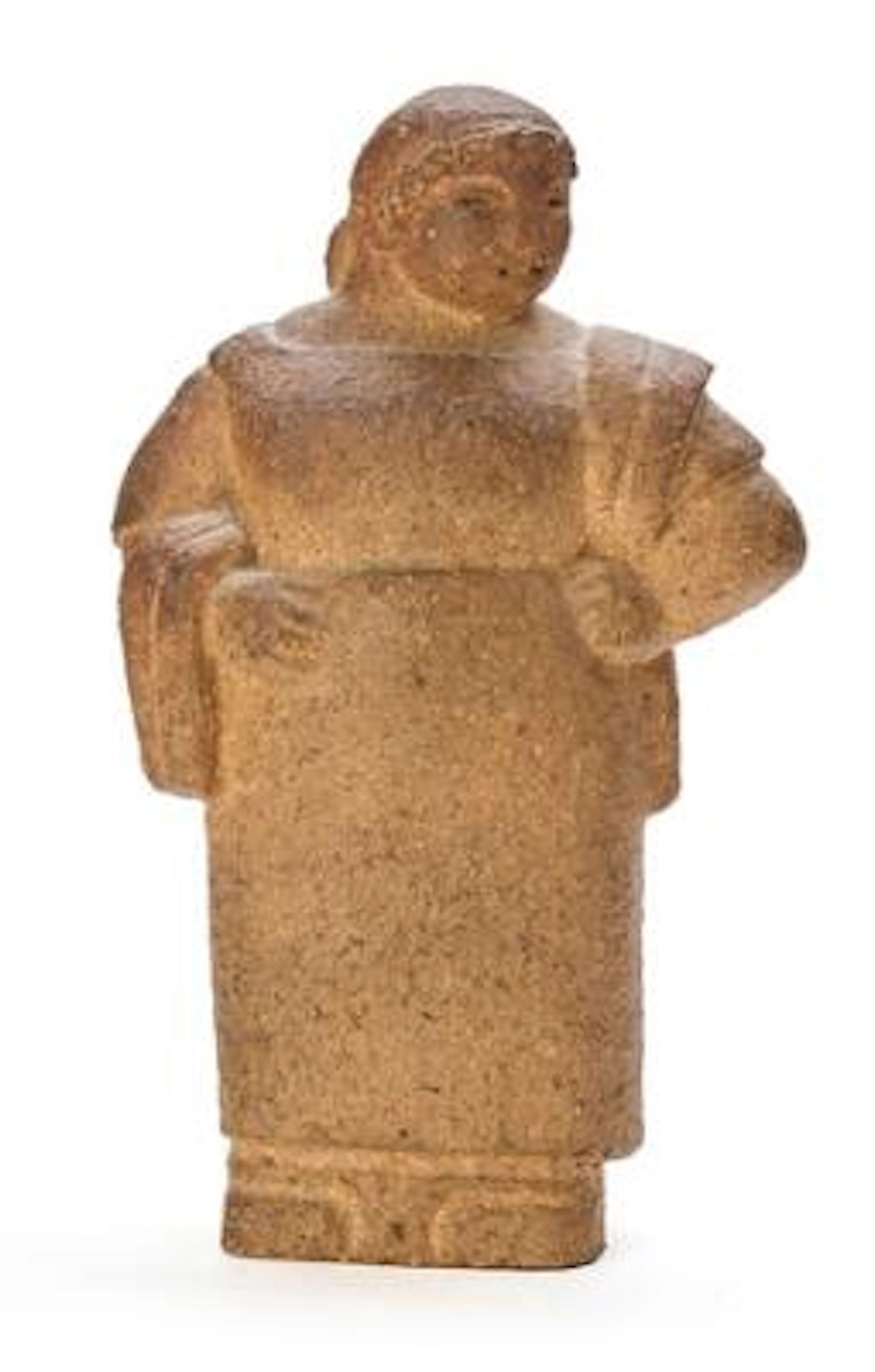 Adam Fischer: A Cretan Girl of unglazed stoneware. Signed AF 42, 19.