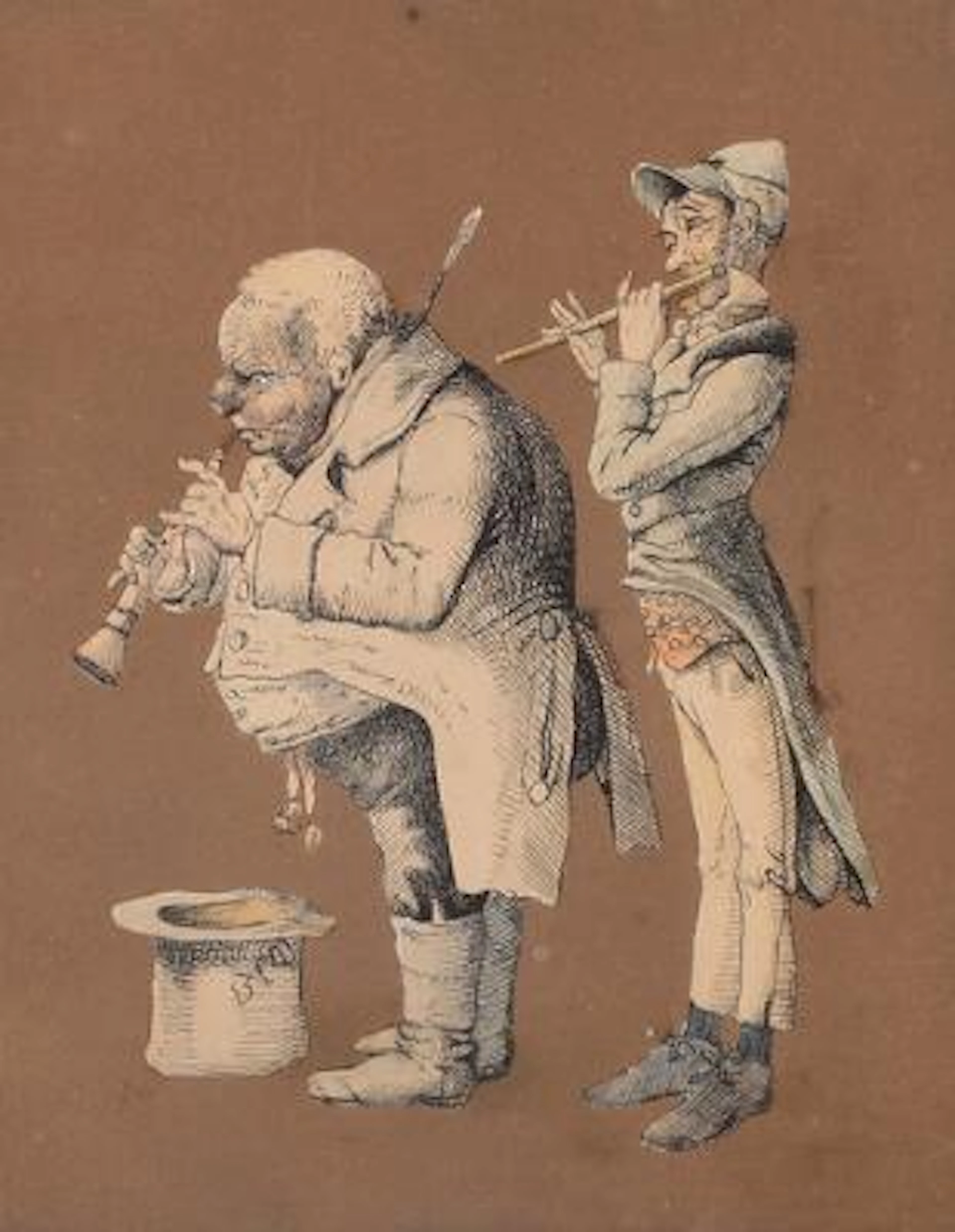 Heinrich Matthias Gottschalk: A pair of scenes with musicians. Unsigned.