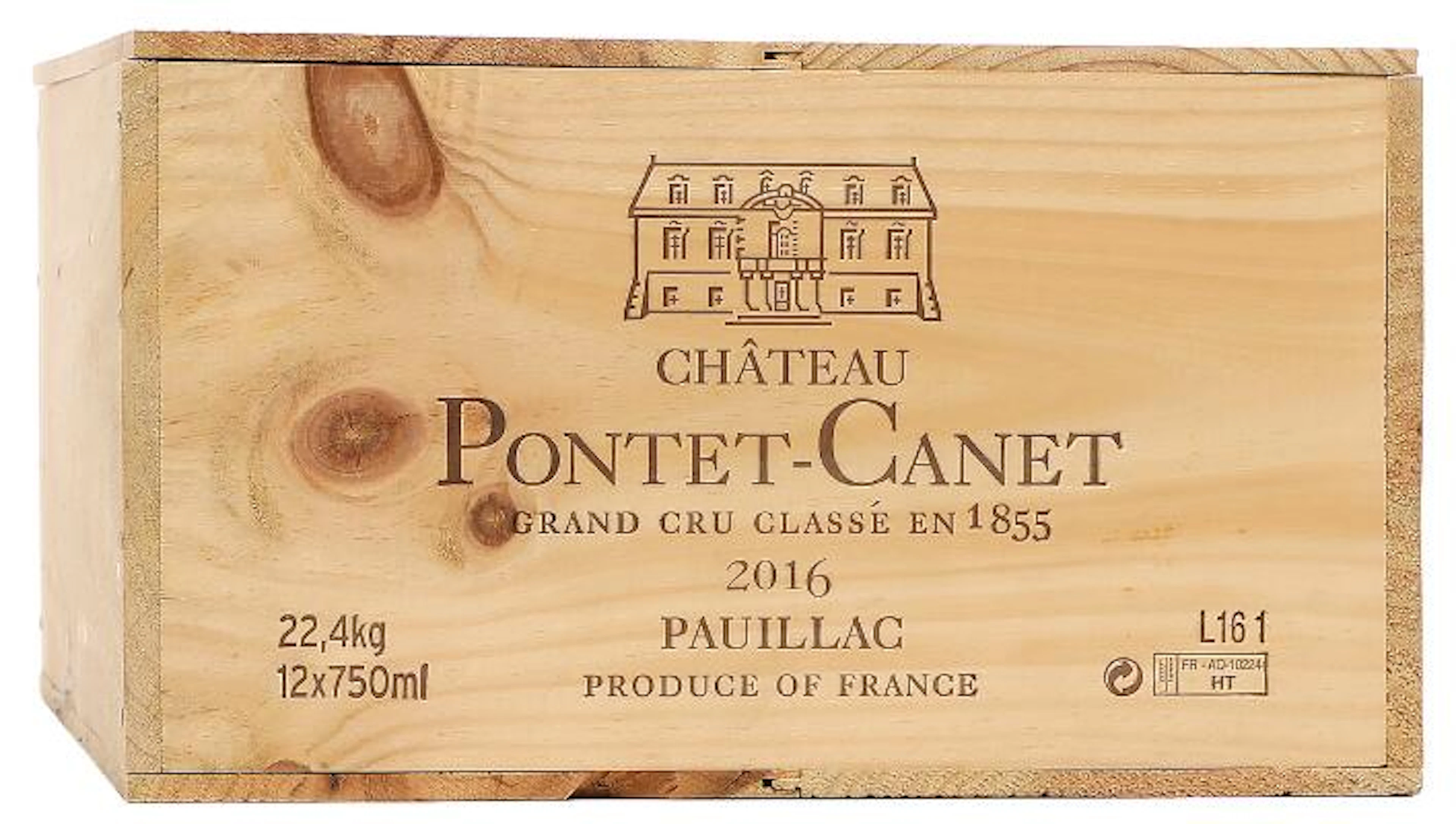 12 bts. Château Pontet Canet, Pauillac. 5. Cru Classé 2016 A (hf/in).