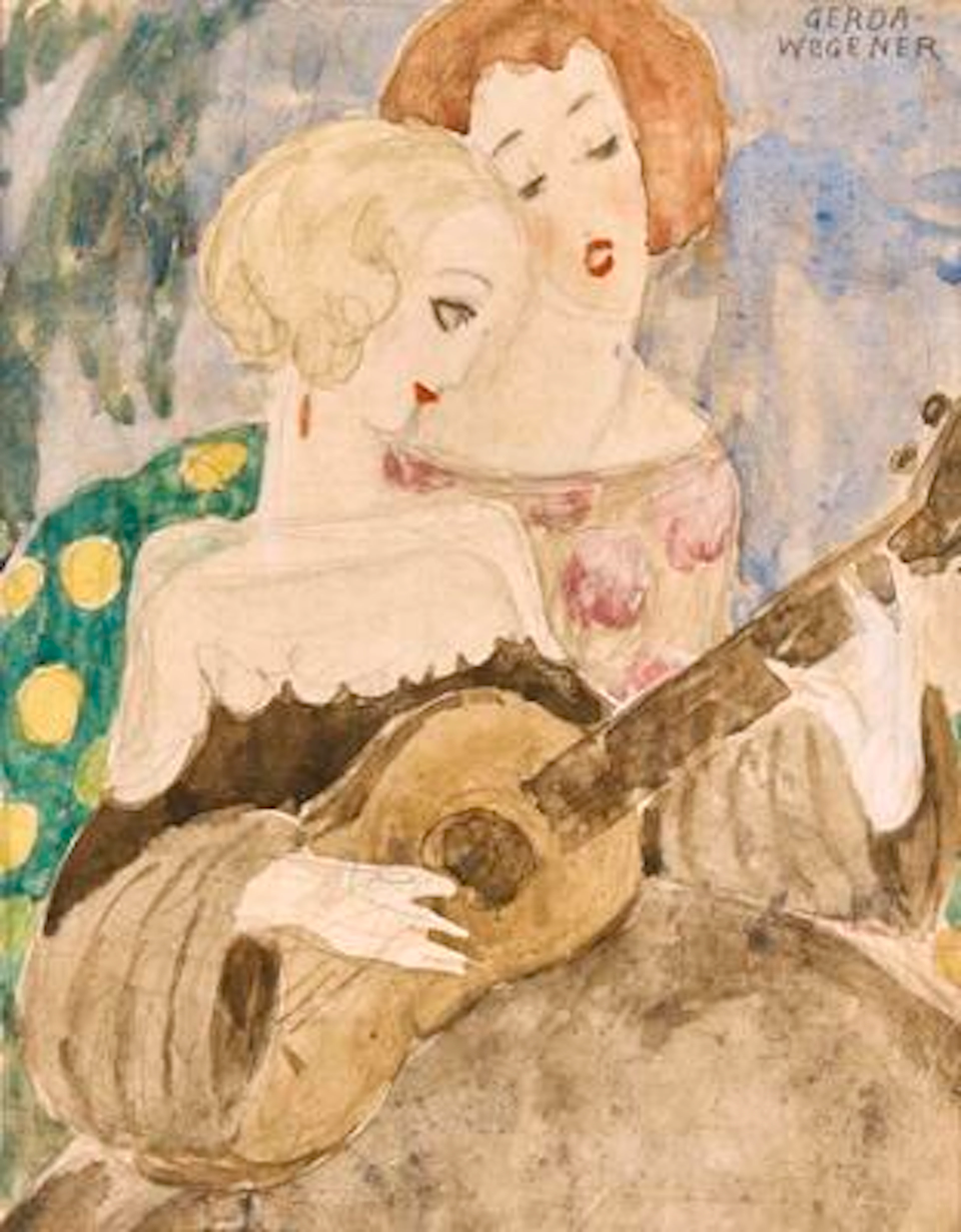 Gerda Wegener: Study for "Air de Capri", 1923. Signed Gerda Wegener.