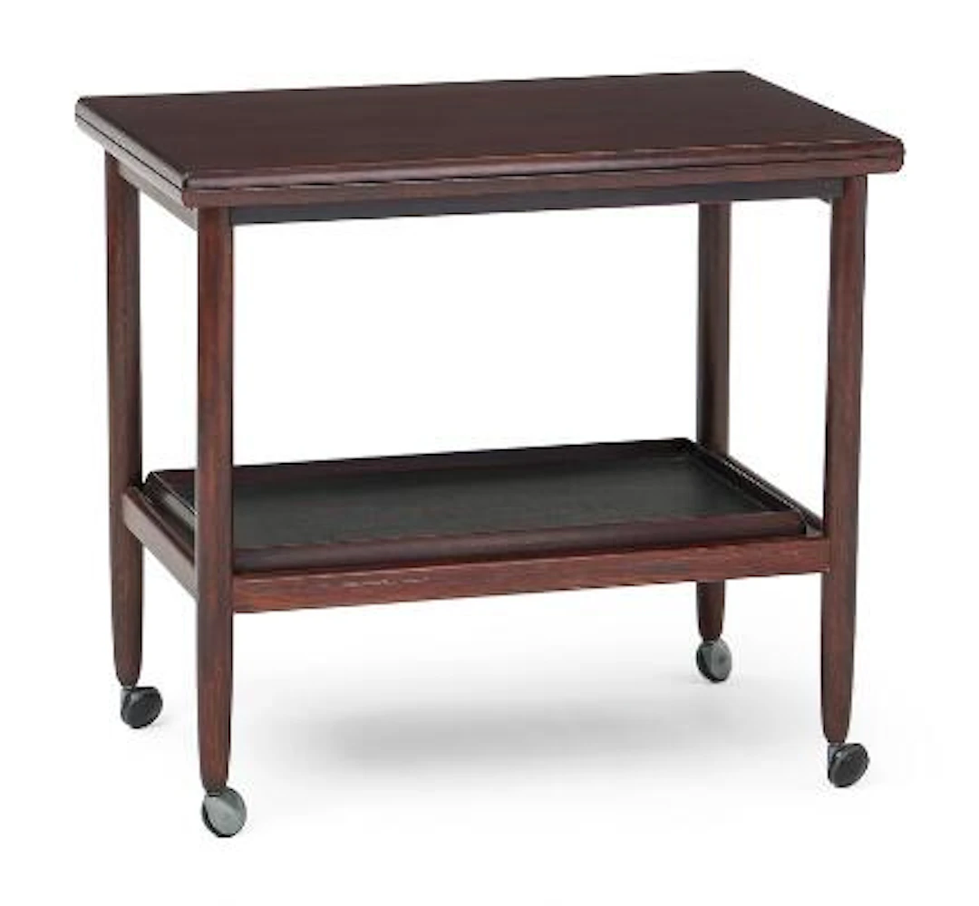 Ole Wanscher: "Rungstedlund". A dark-stained mahogany serving cart