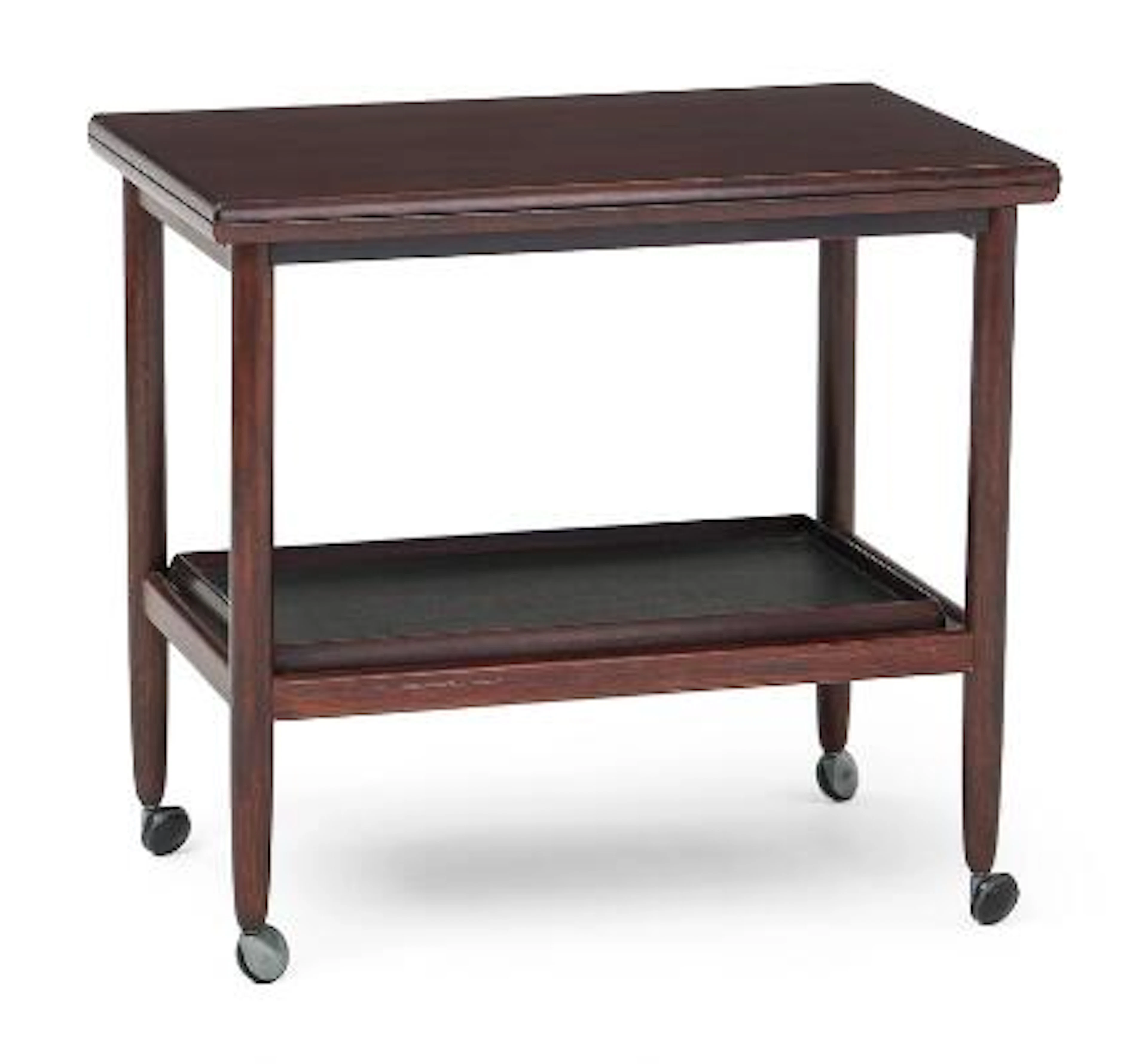 Ole Wanscher: "Rungstedlund". A dark-stained mahogany serving cart