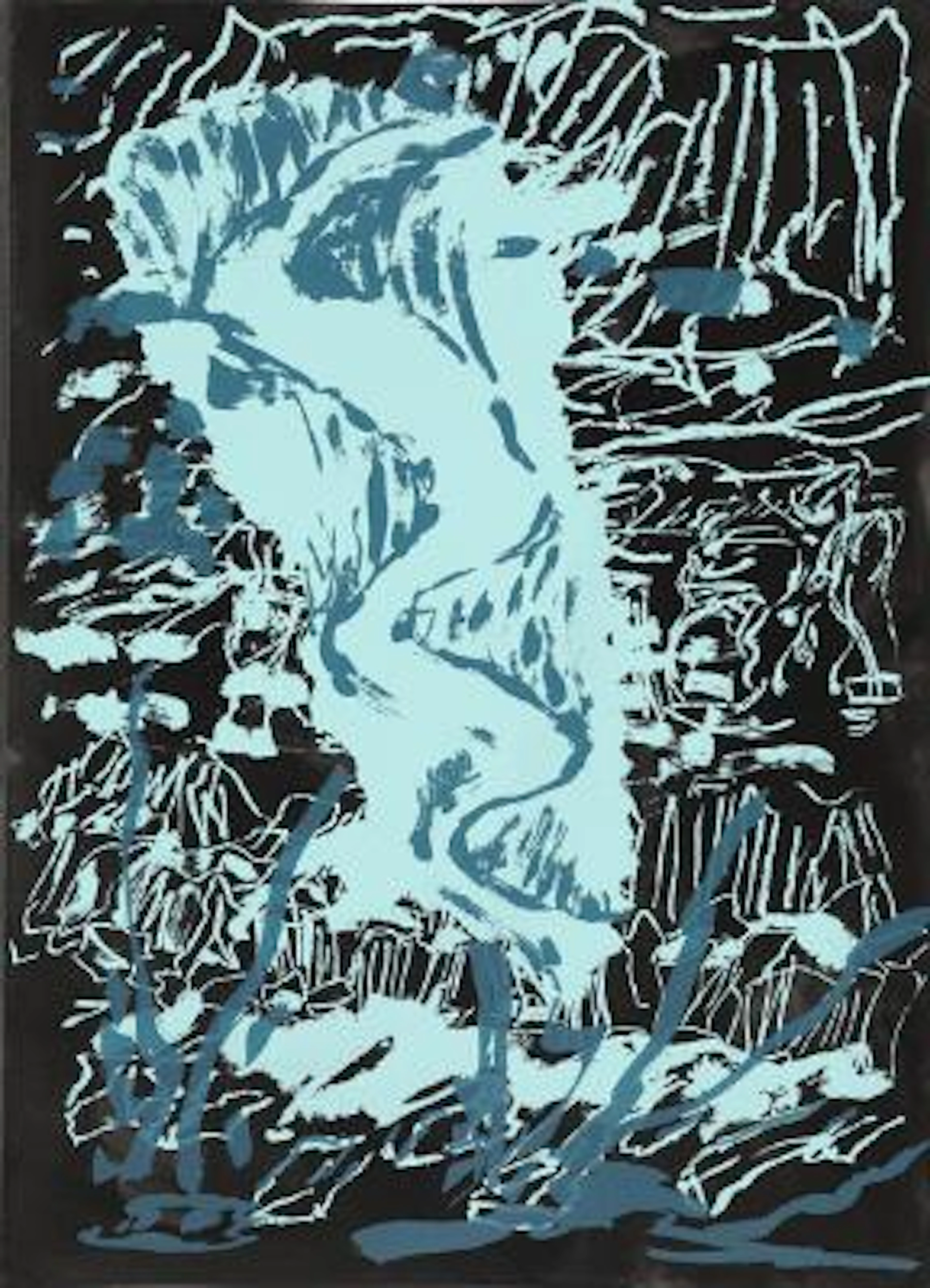 Per Kirkeby: Untitled. "Hansen-tryk". Signed PK 09, bat. Edition of