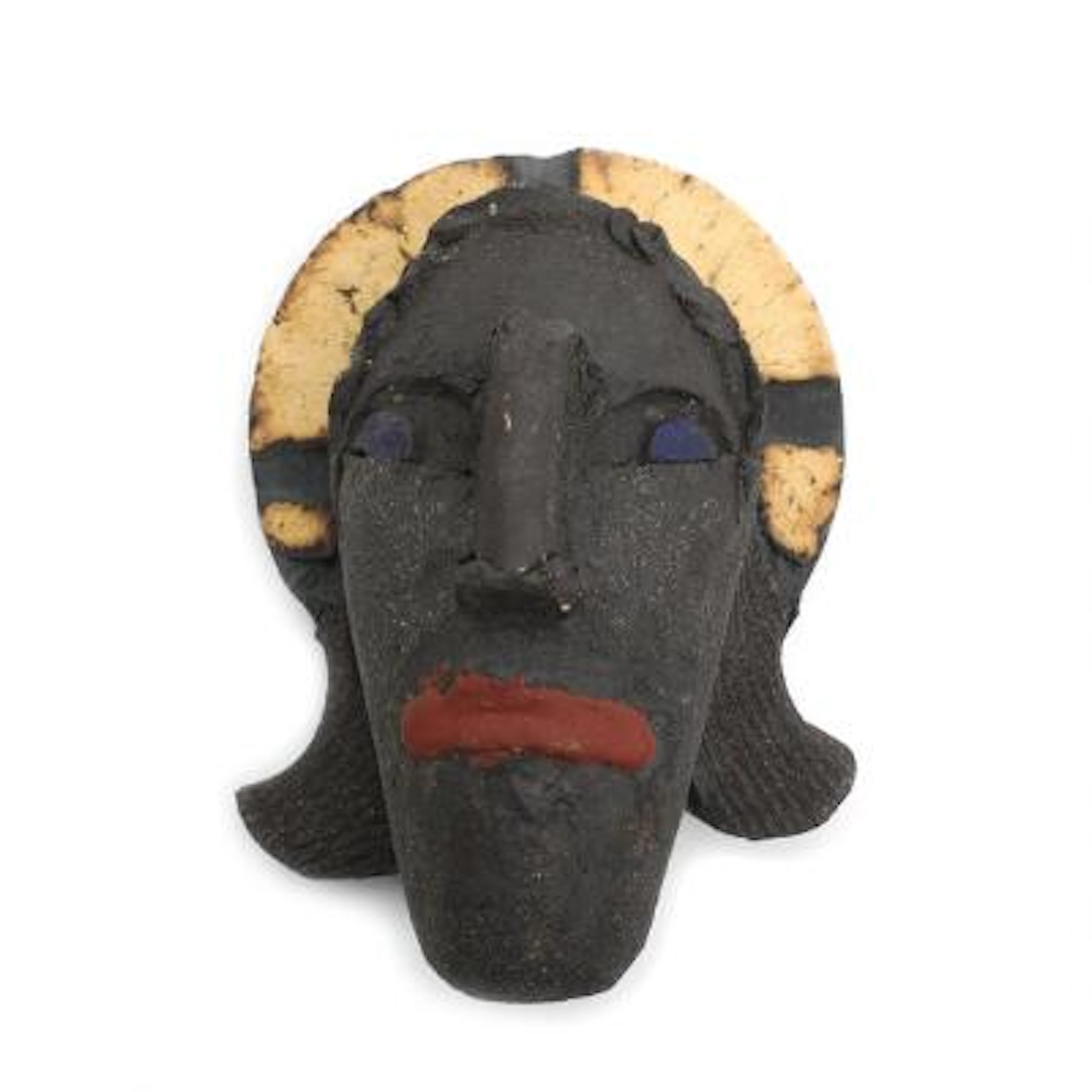 Niels Helledie: Christ. Unsigned. A Wall-mounted relief made of partially