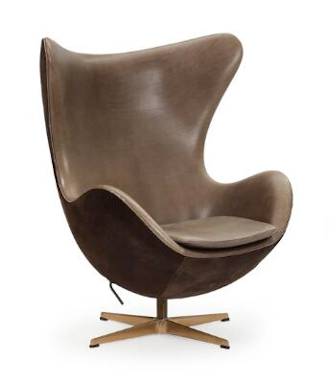 Arne Jacobsen: “The Golden Egg”. Easy chair with solid bronze frame