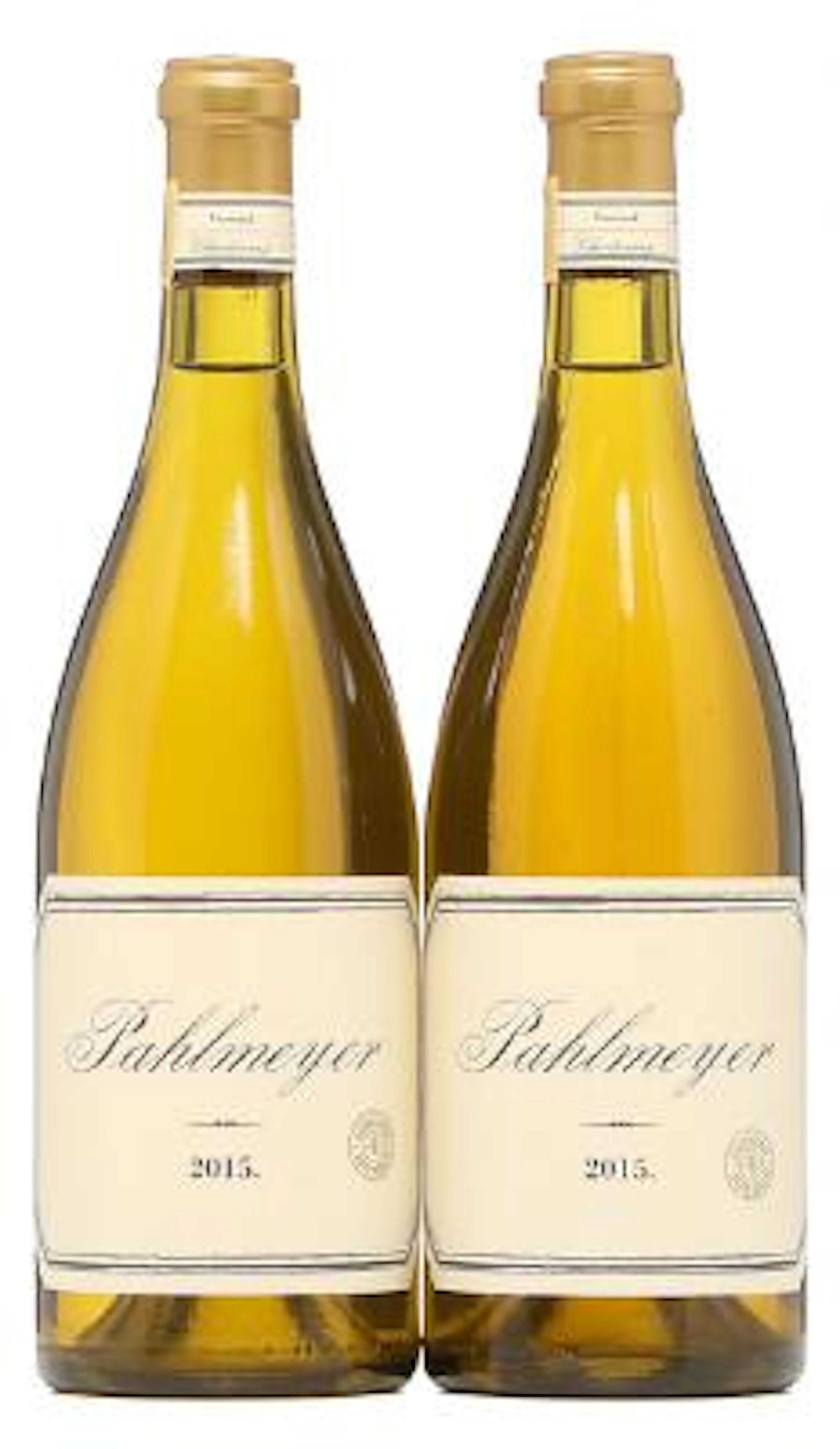 2 bts. Chardonnay, Pahlmeyer, Napa Valley 2015 A (hf/in). – Bruun