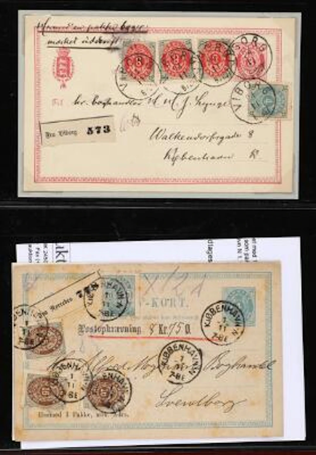 Denmark. Stationeries. Very interesting accumulation uprated Stationeries