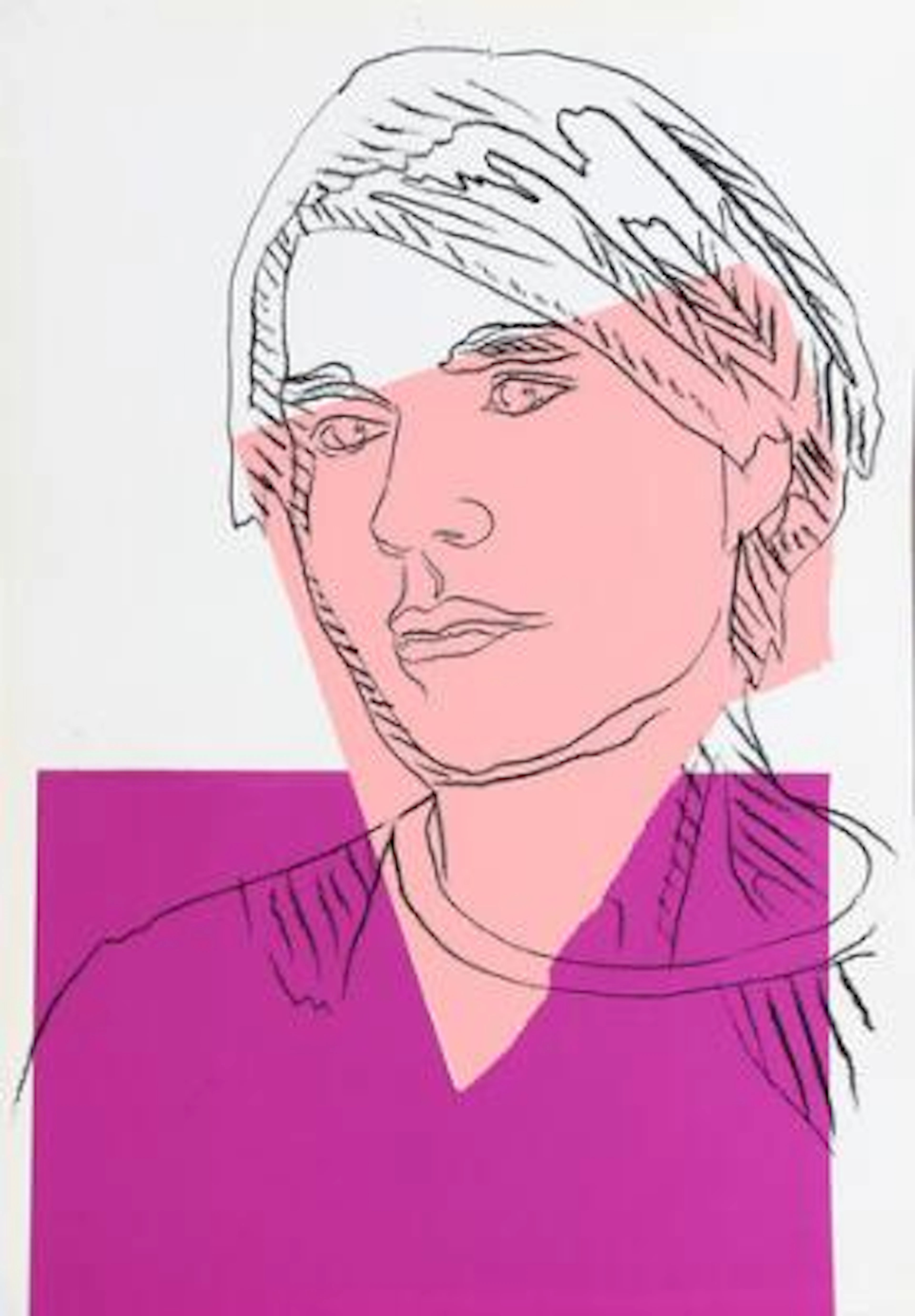 Andy Warhol: Self Portrait. Unsigned. Silkscreen in colours. Sheet
