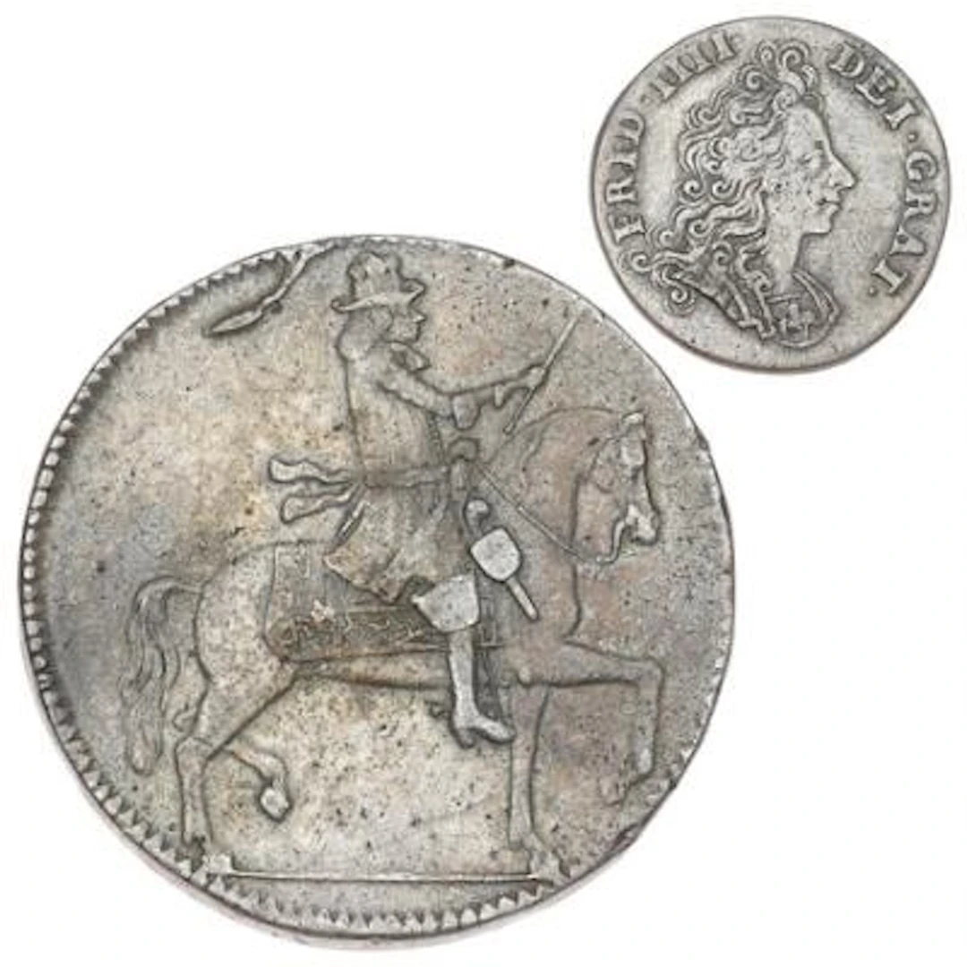 Christian V, 8 mark / 2 krone 1675, H 72, Aagaard 17; Frederik IV