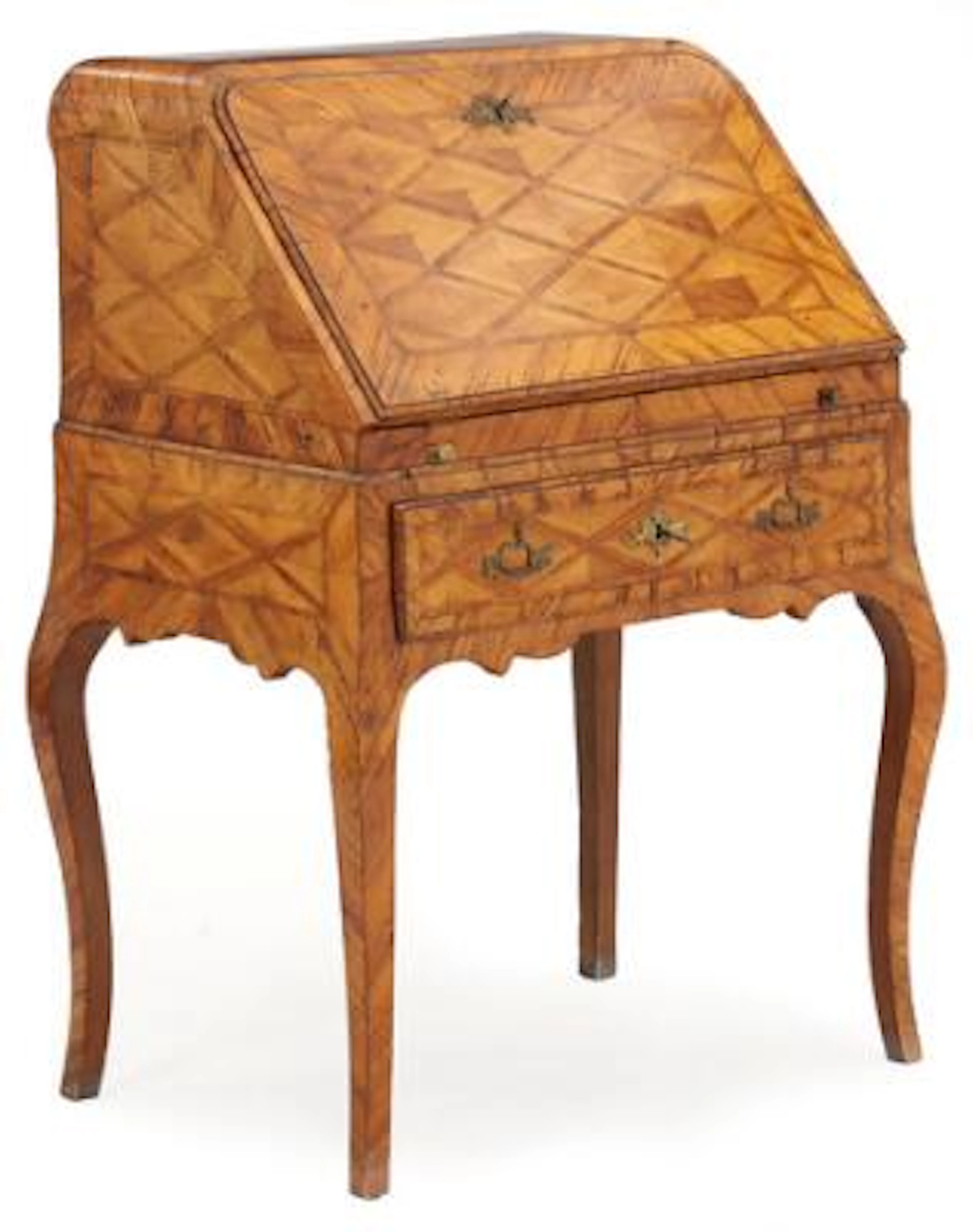 A Swedish Rococo style ladies writing desk/ bureau de madame. Mid-19th