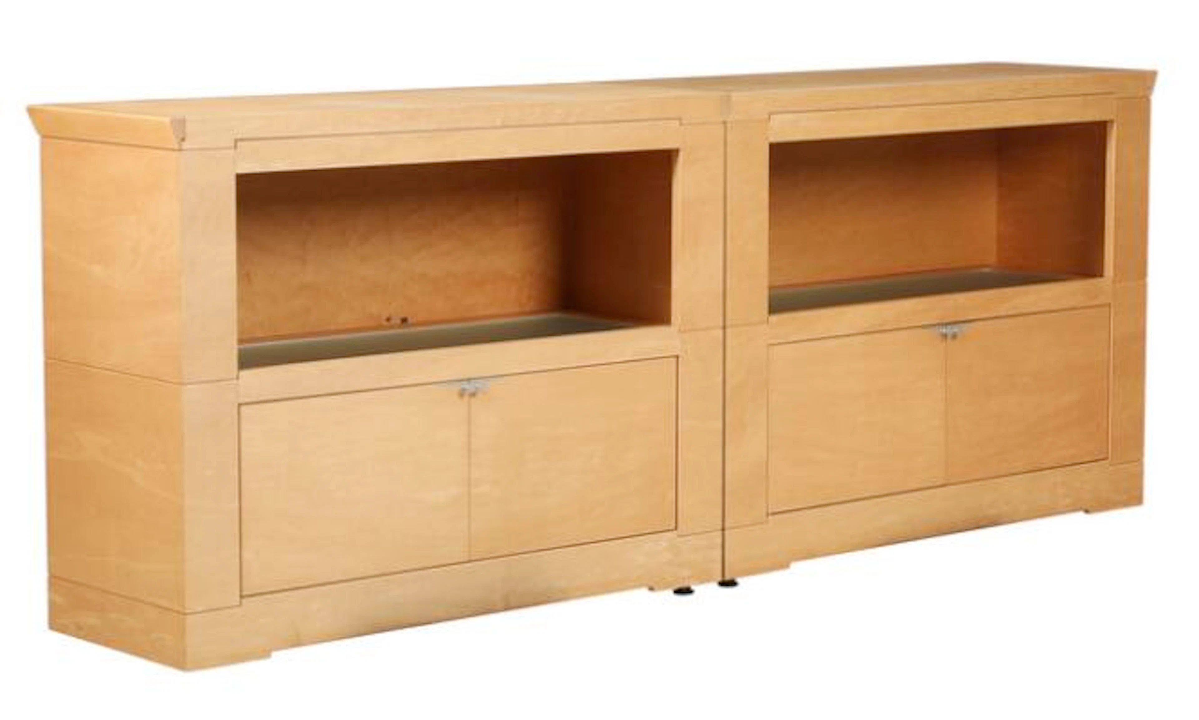 Chi Wing Lo: "Oli". A maple sideboard in two sections, front with