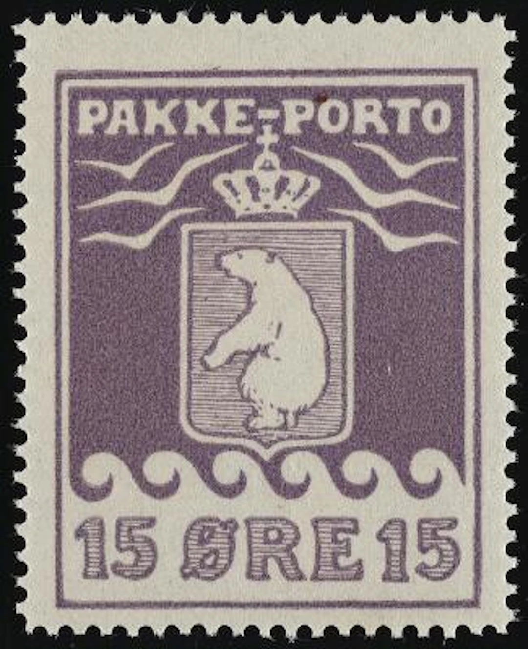 Greenland. 1915. Thiele. 15 Øre, violet. Beautiful never hinged stamp