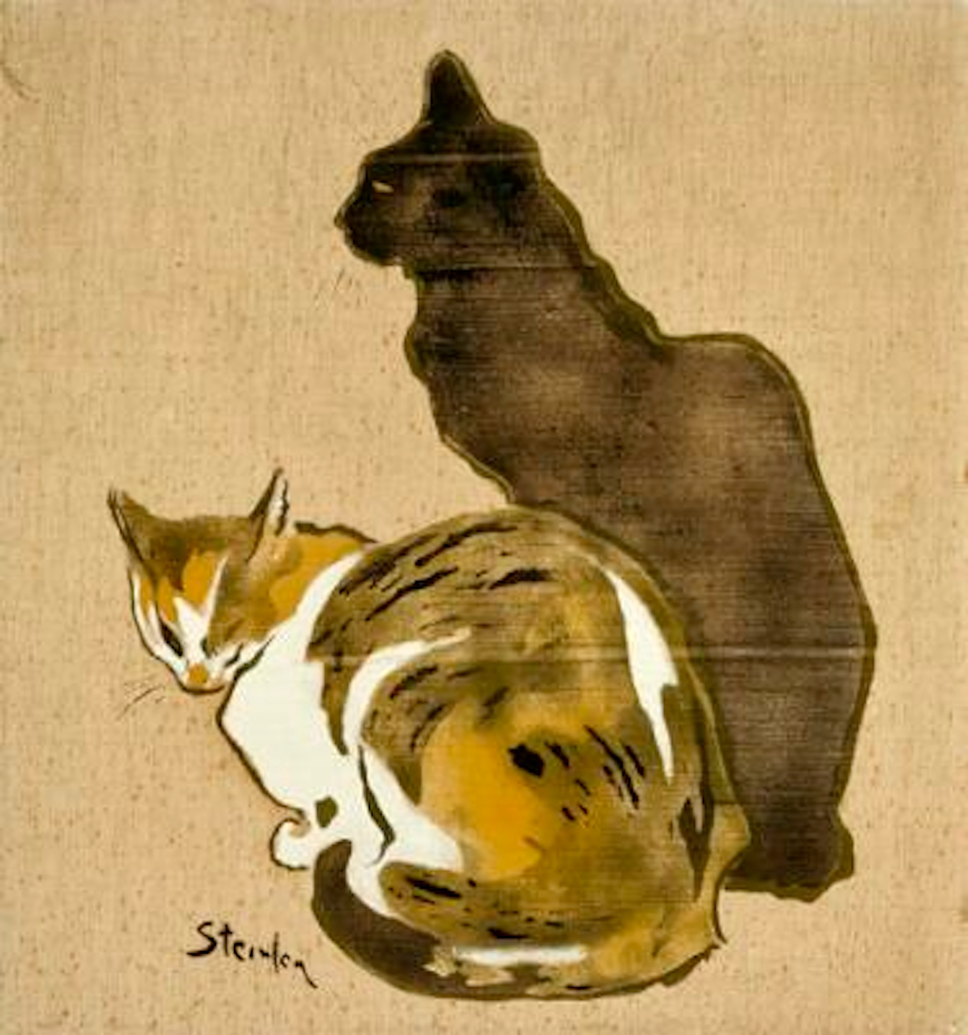 Théophile Alexandre Steinlen, after: “Deux Chats”, after exhibition