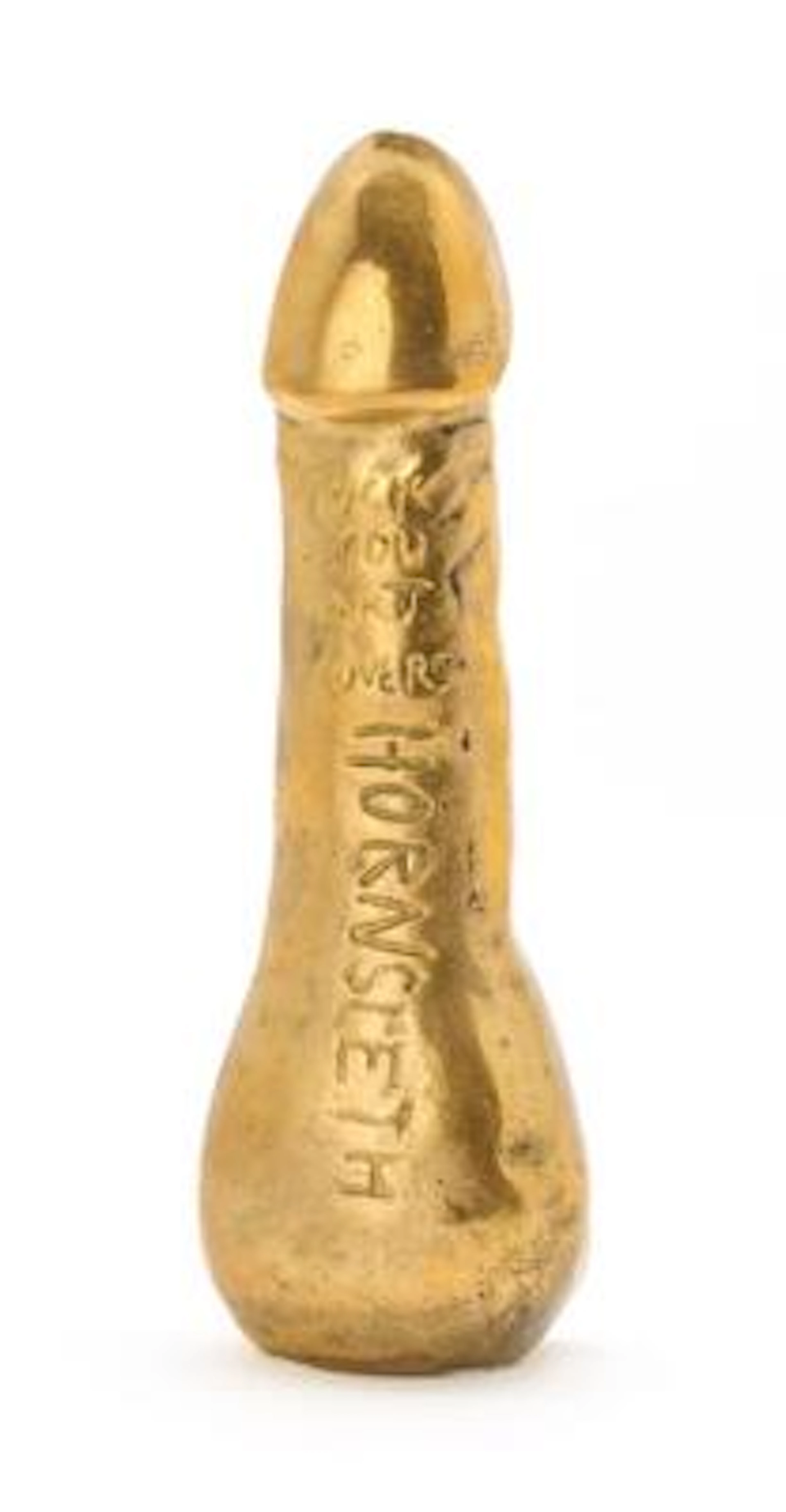 Kristian von Hornsleth: "Fuck You Art Lovers", stamped 94/99. Bronze.