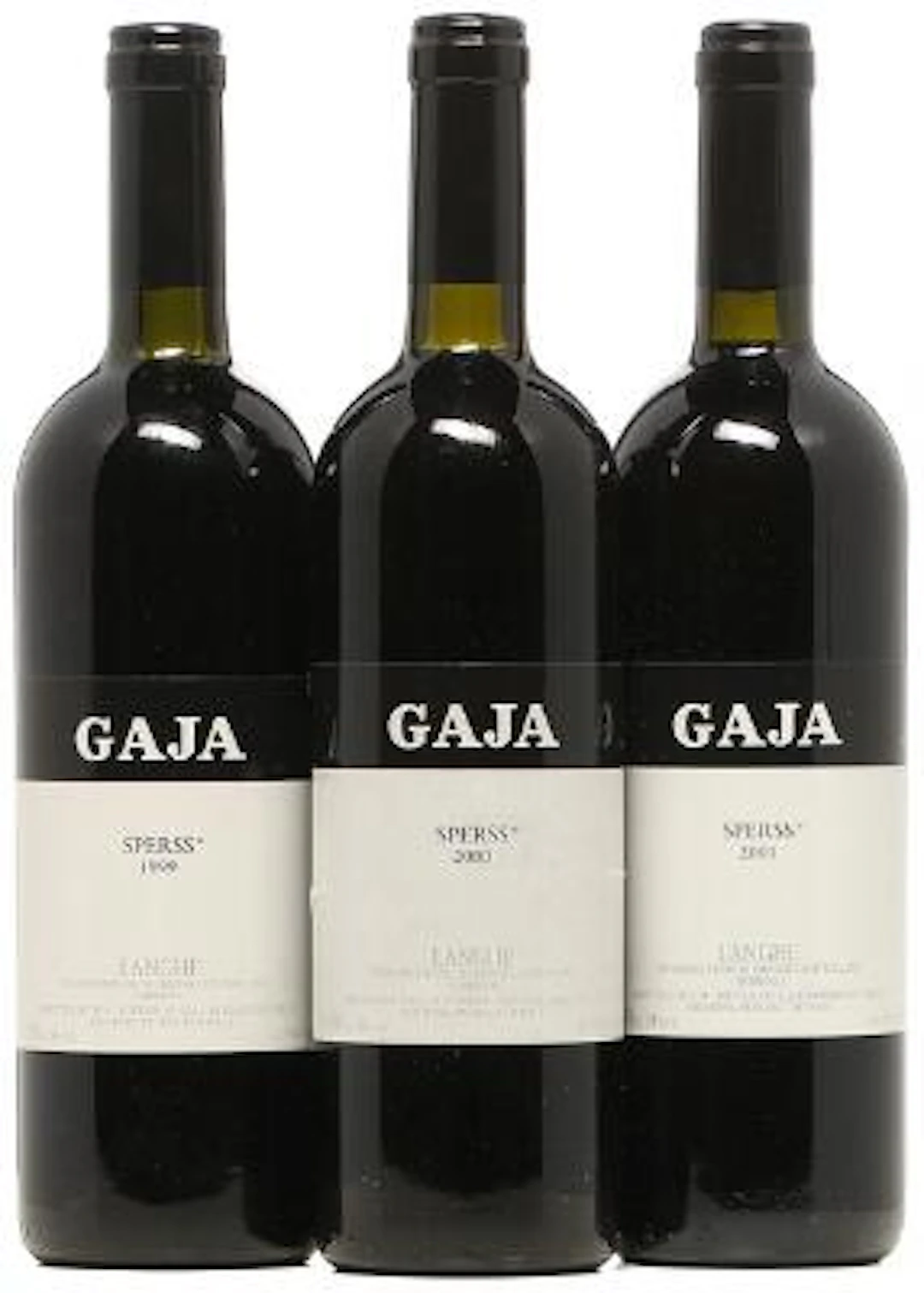 1 bt. Sperss, Nebbiolo, Langhe, Gaja 1999 A-A/B (bn). etc. Total 3