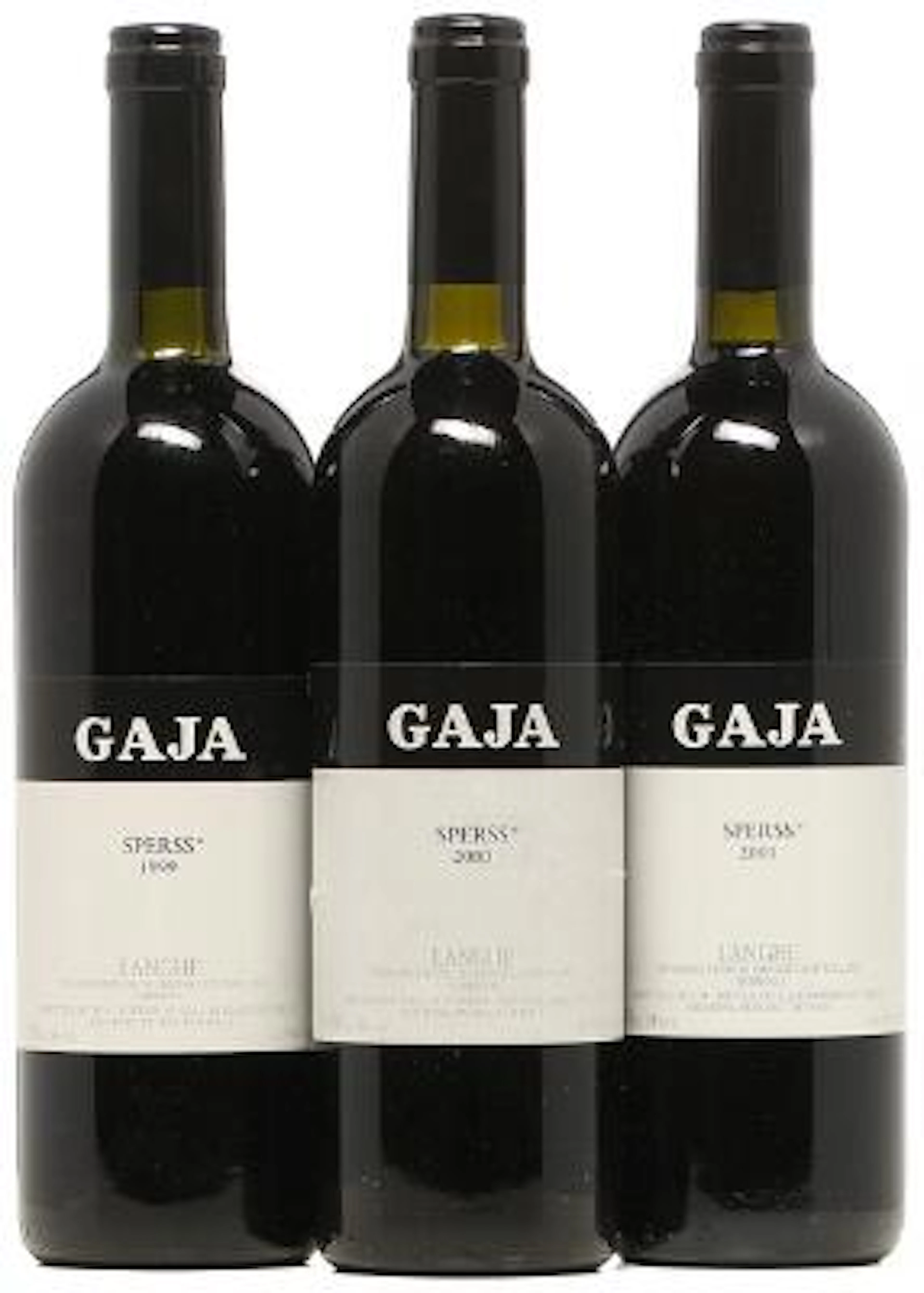 1 bt. Sperss, Nebbiolo, Langhe, Gaja 1999 A-A/B (bn). etc. Total 3